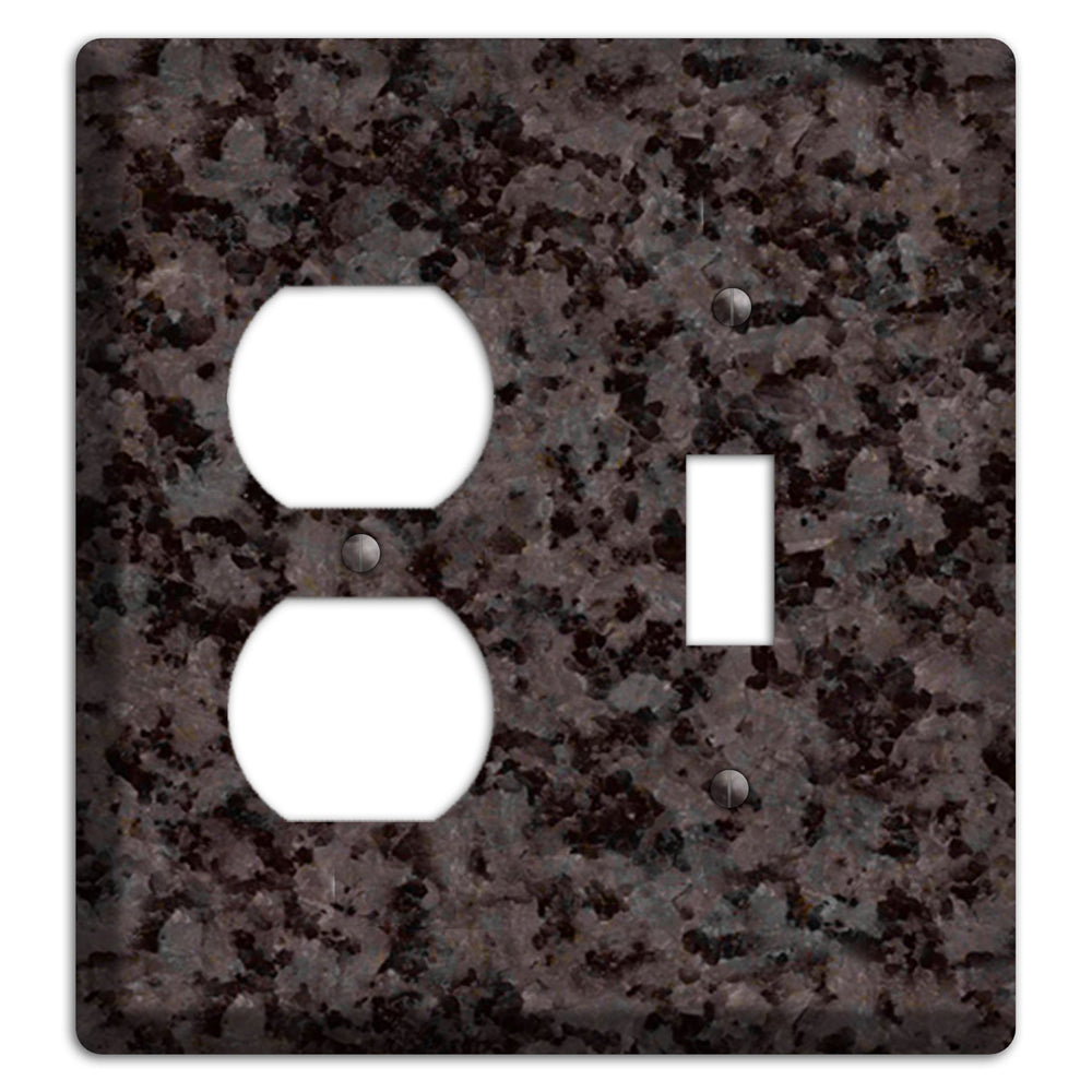 Coffee Brown Granite Duplex / Toggle Wallplate
