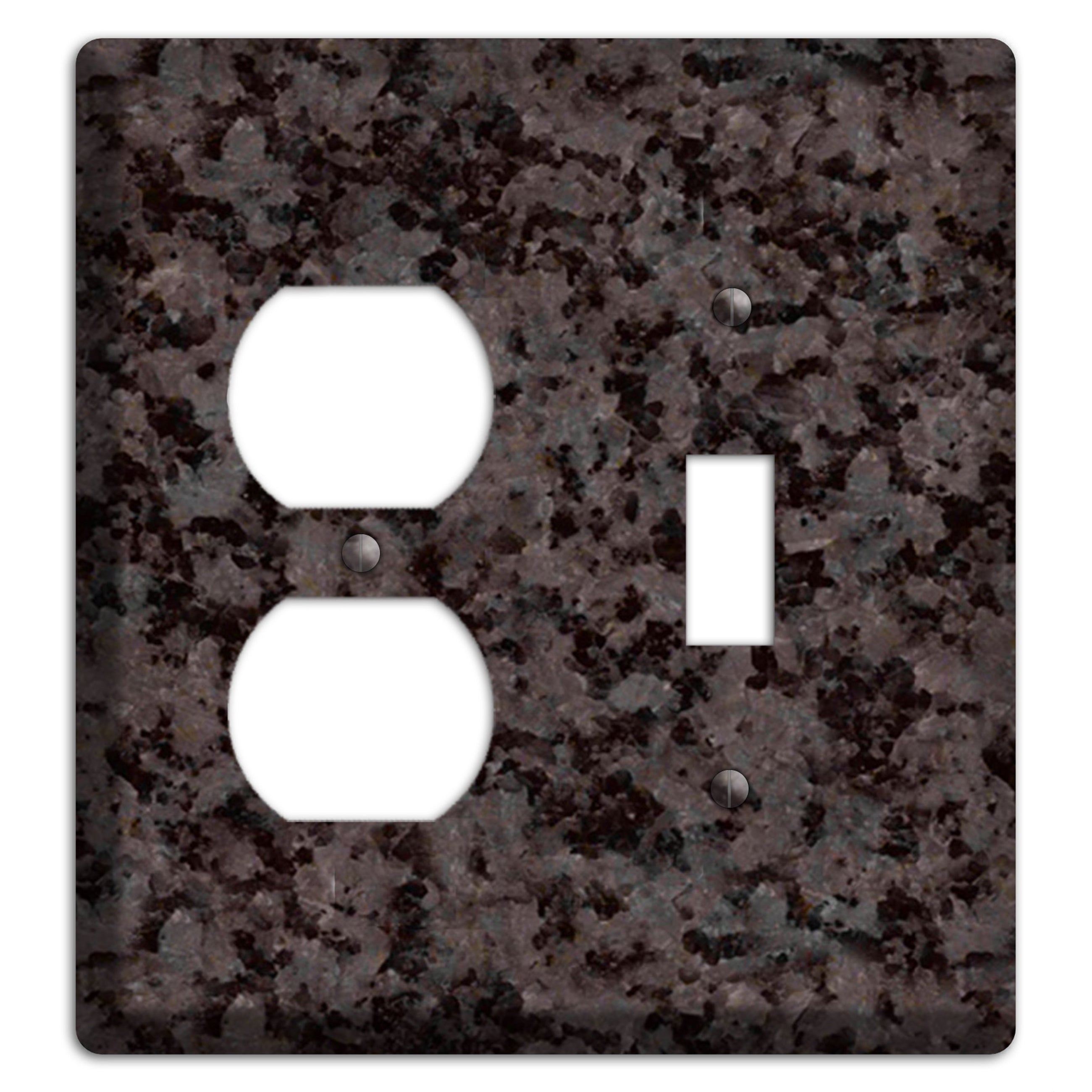 Coffee Brown Granite Duplex / Toggle Wallplate