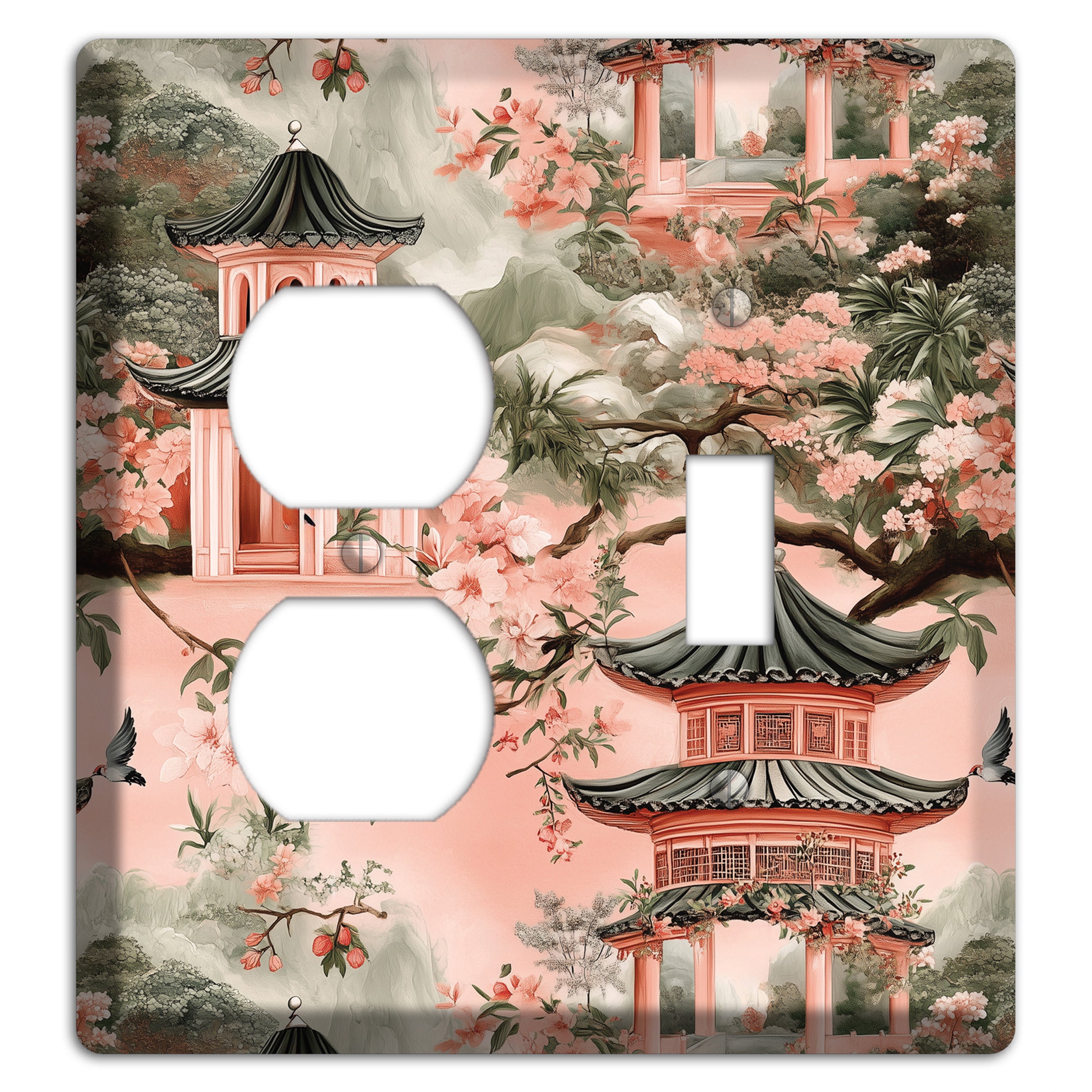 Pagoda & Plum Duplex / Toggle Wallplate