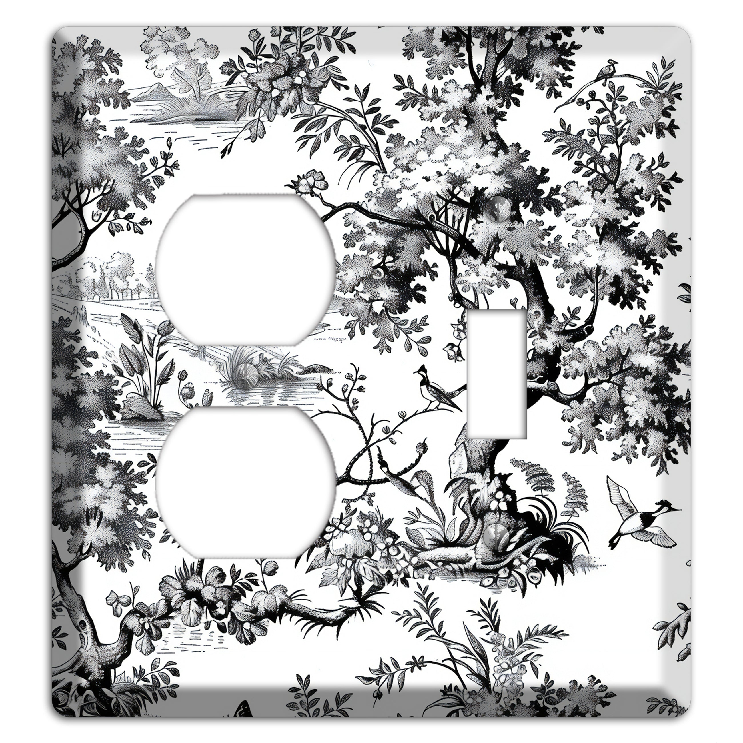 Pastoral Ink Reverie Duplex / Toggle Wallplate