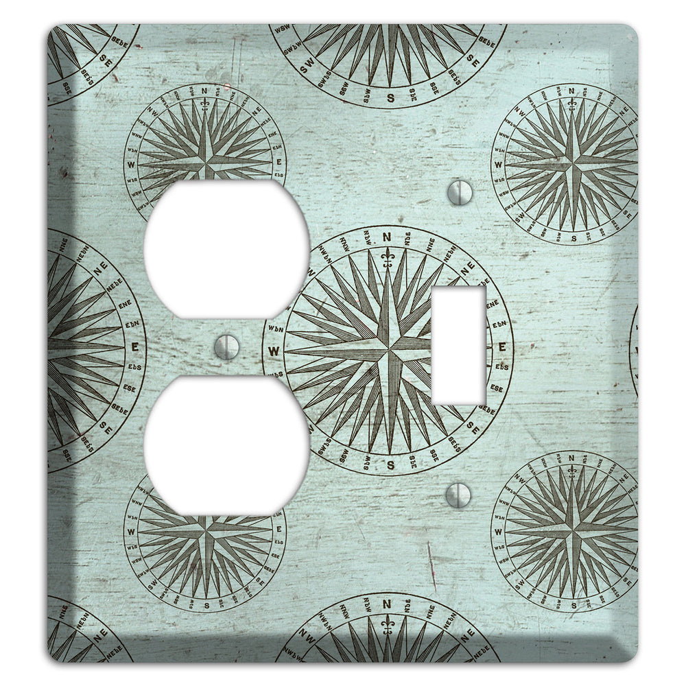 Compass & Current Duplex / Toggle Wallplate