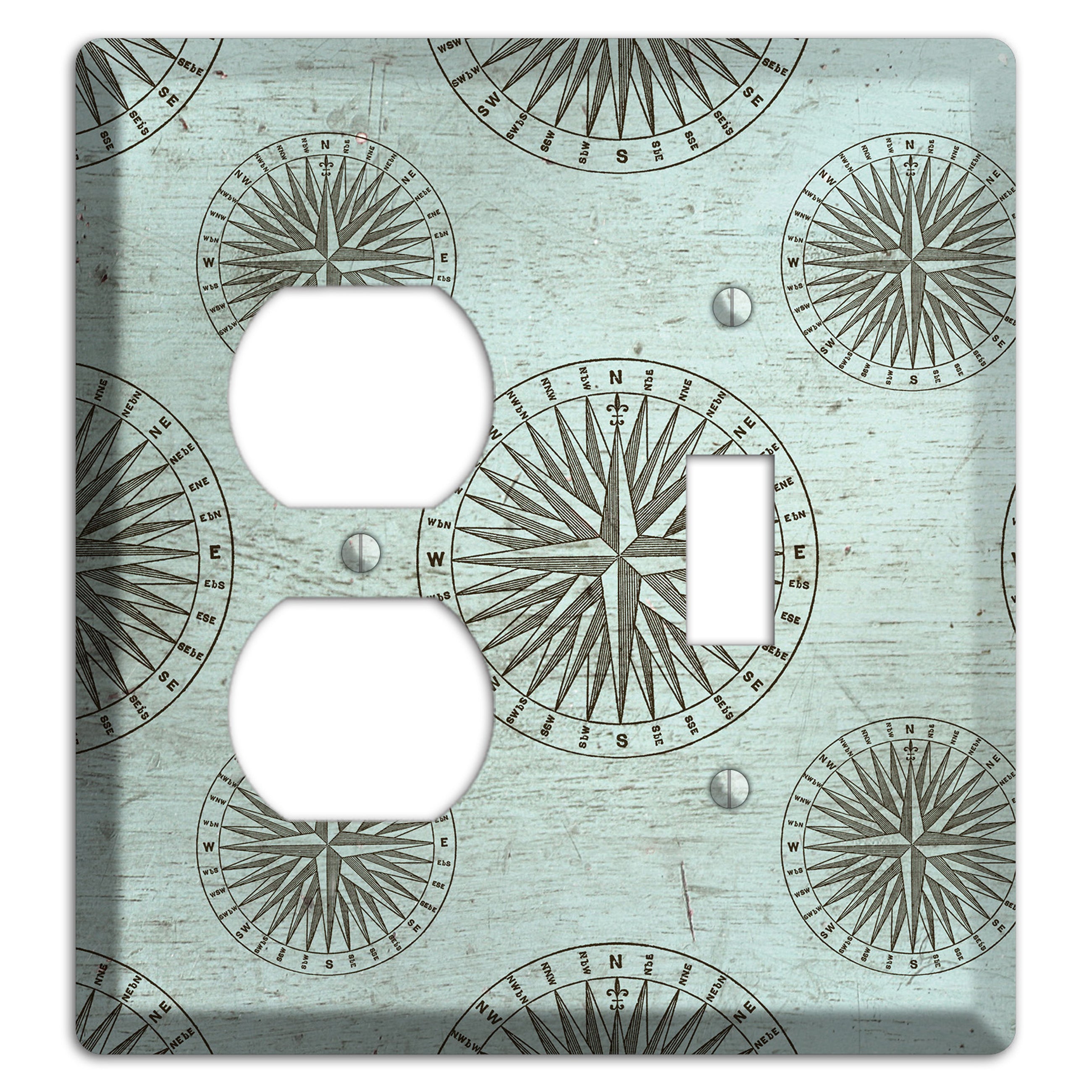Compass & Current Duplex / Toggle Wallplate