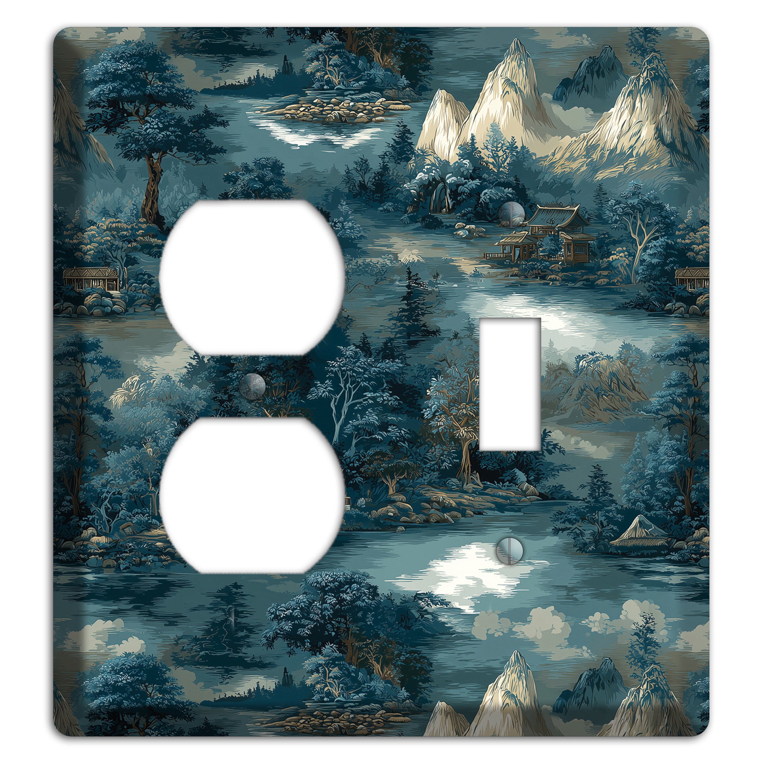 River Mist Refuge Duplex / Toggle Wallplate