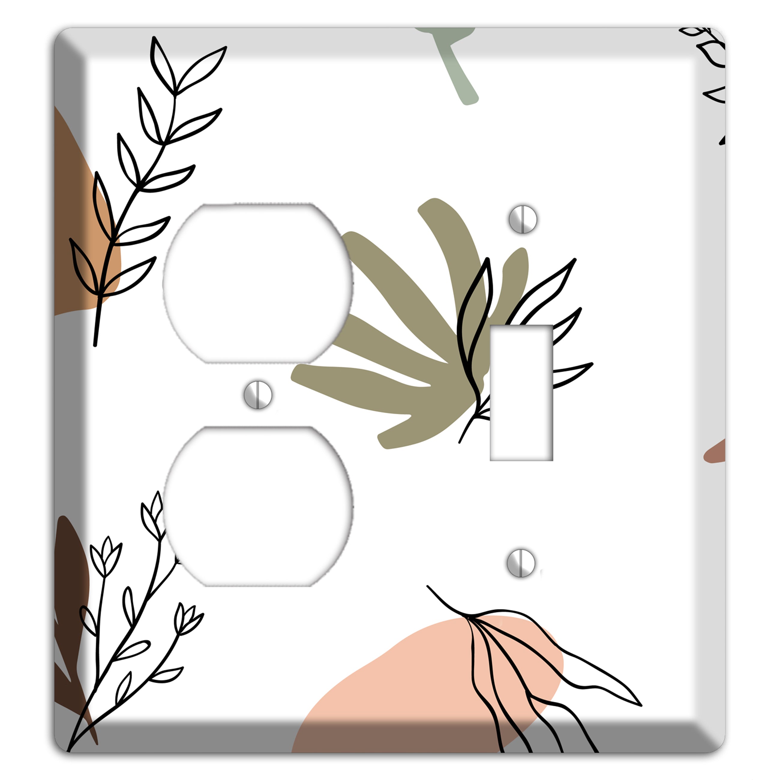 Wildflower & Clay Duplex / Toggle Wallplate