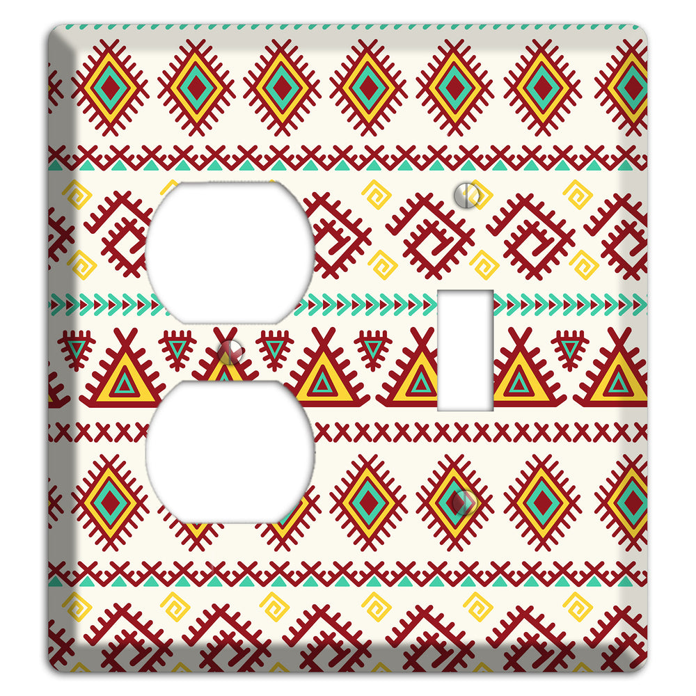 Crimson Tapestry Duplex / Toggle Wallplate