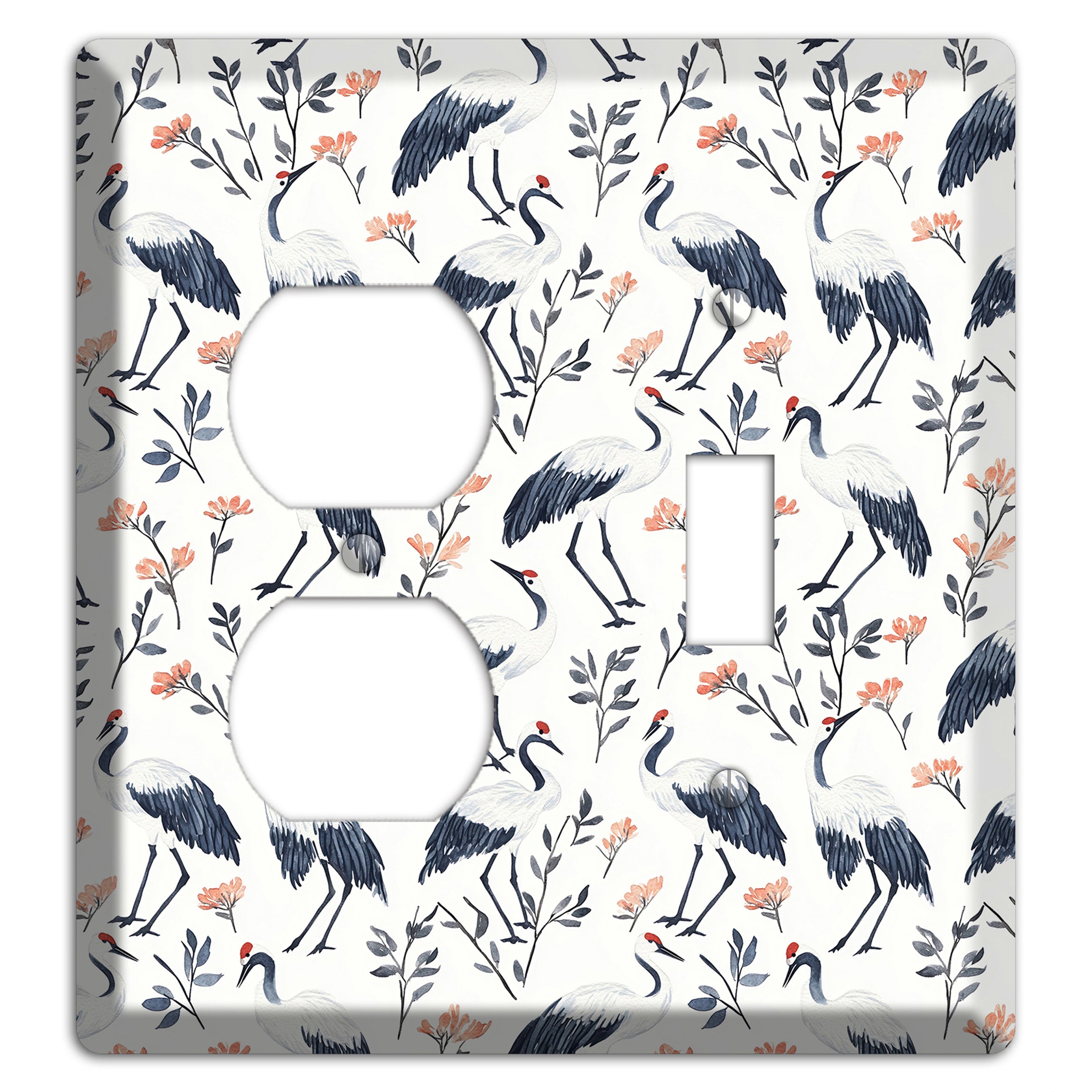 Slate & Coral Marsh Duplex / Toggle Wallplate