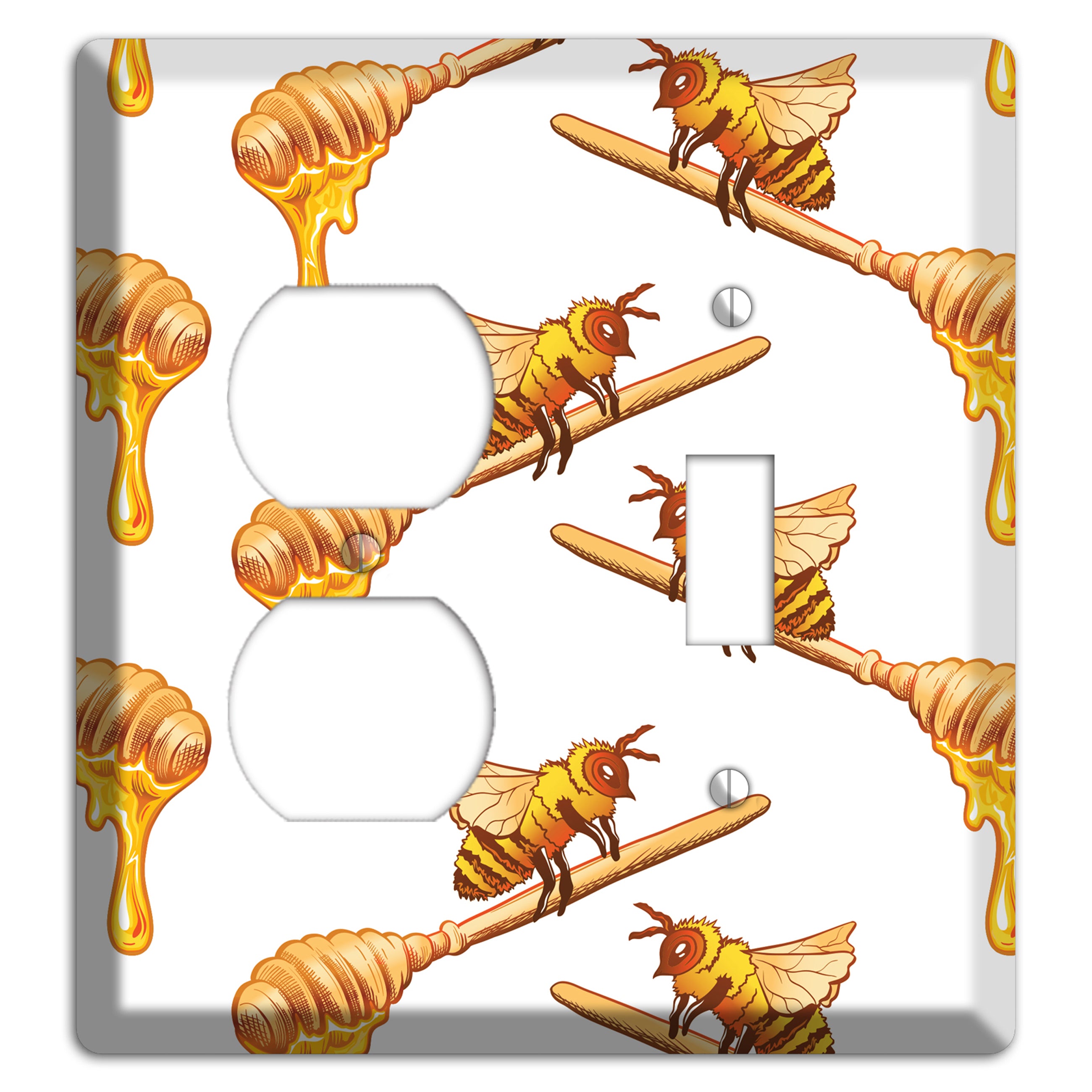 Honey Dipper Scatter Duplex / Toggle Wallplate