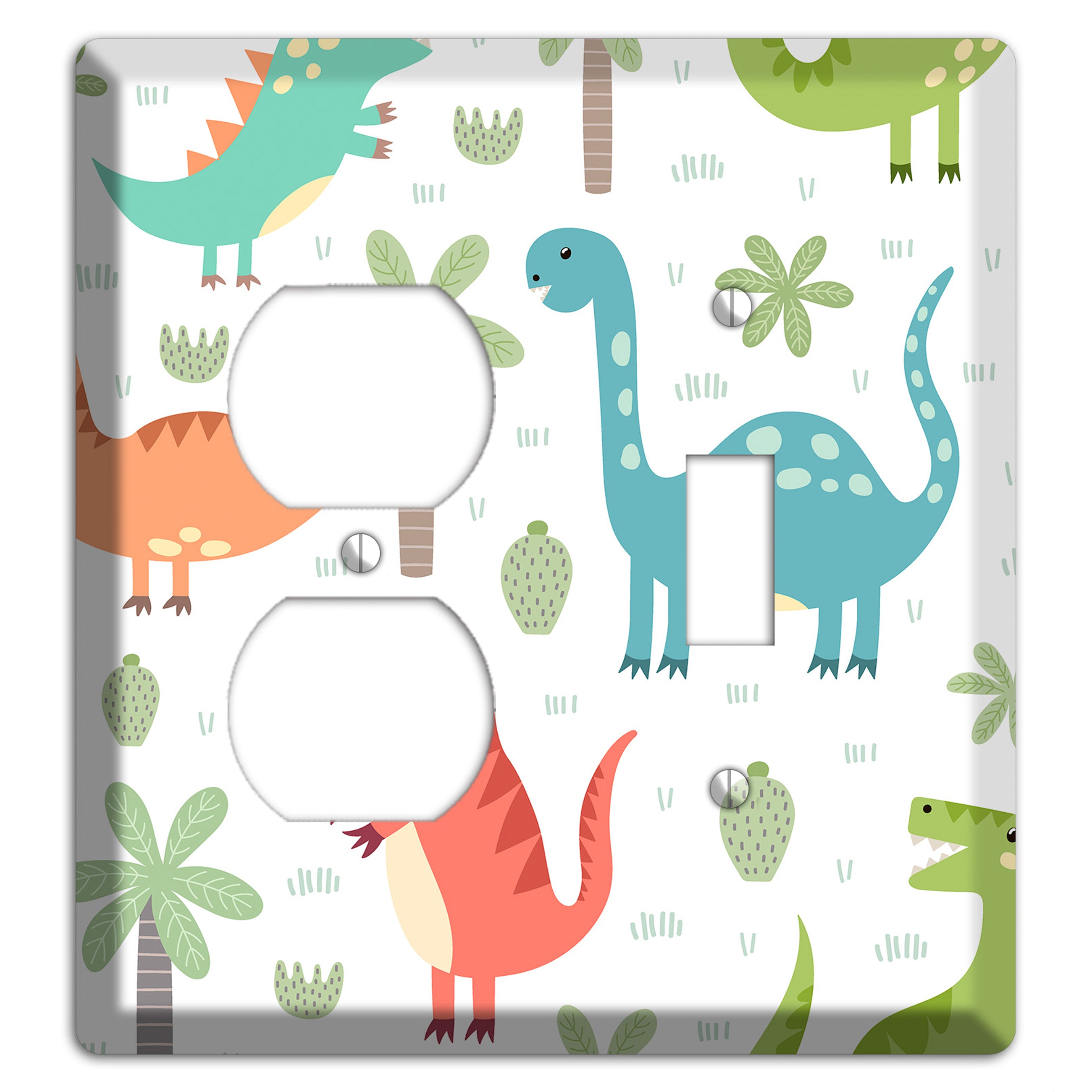 Jurassic Pals (Pastel) Duplex / Toggle Wallplate