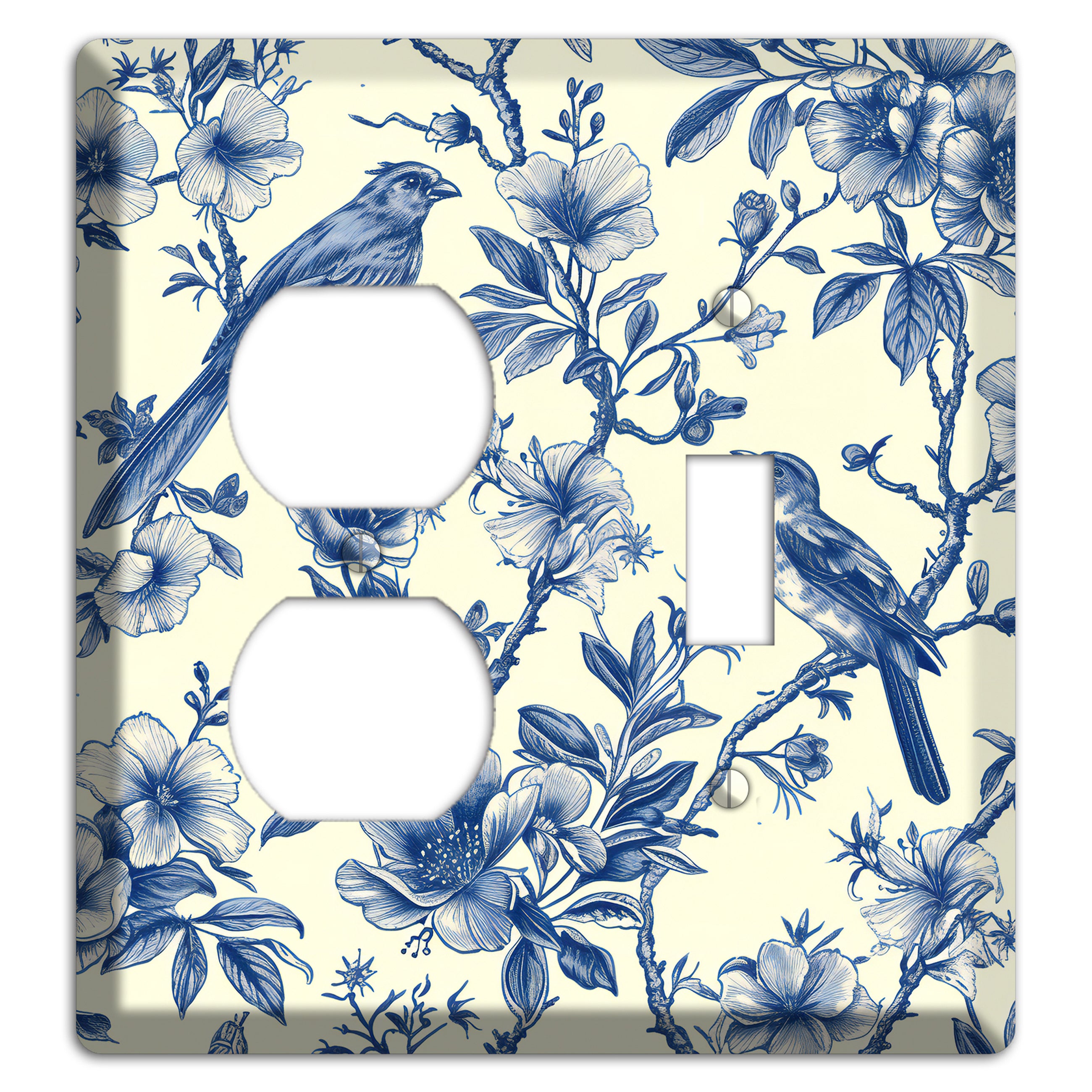 Porcelain Garden Song Duplex / Toggle Wallplate