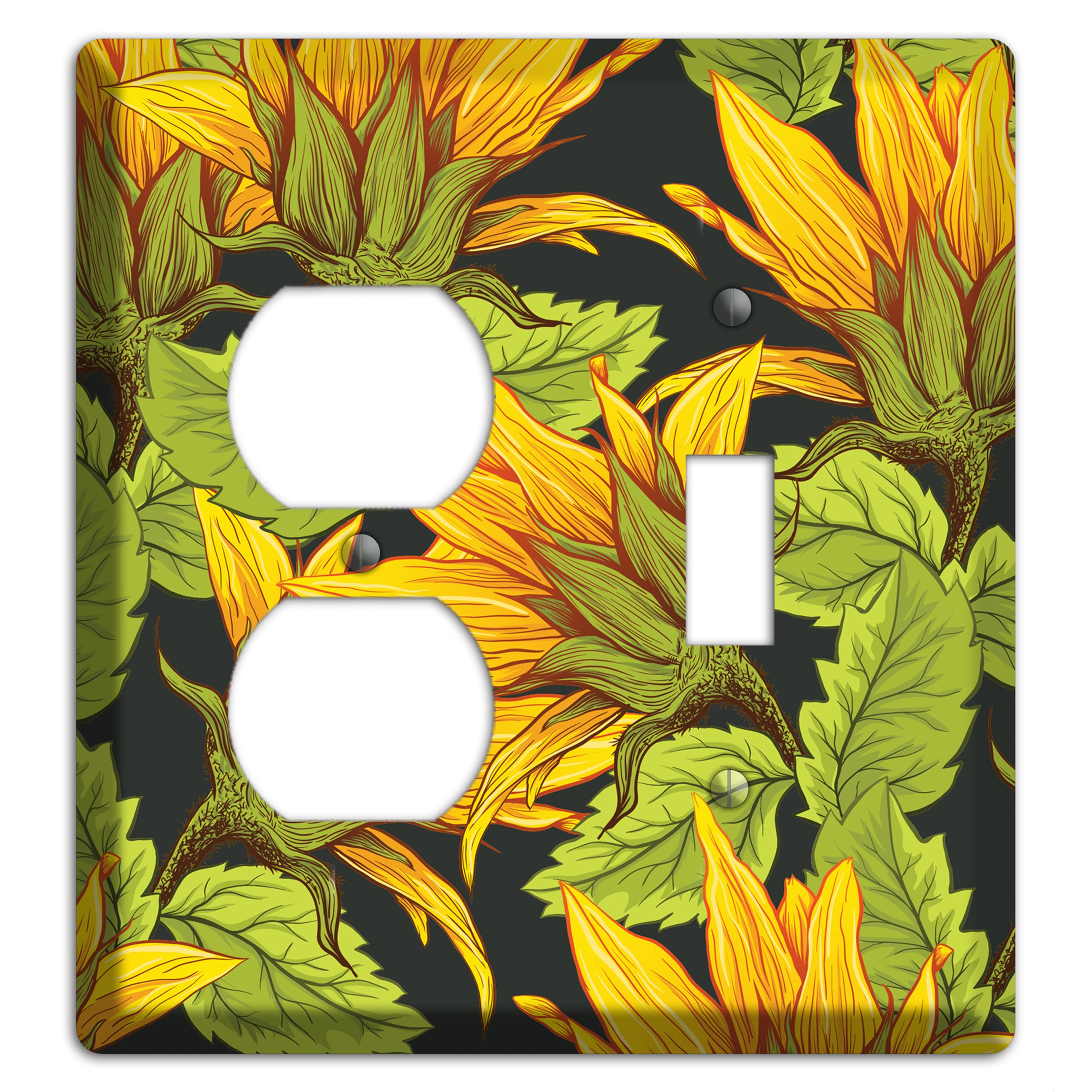 Gilded Bloom Tangle Duplex / Toggle Wallplate