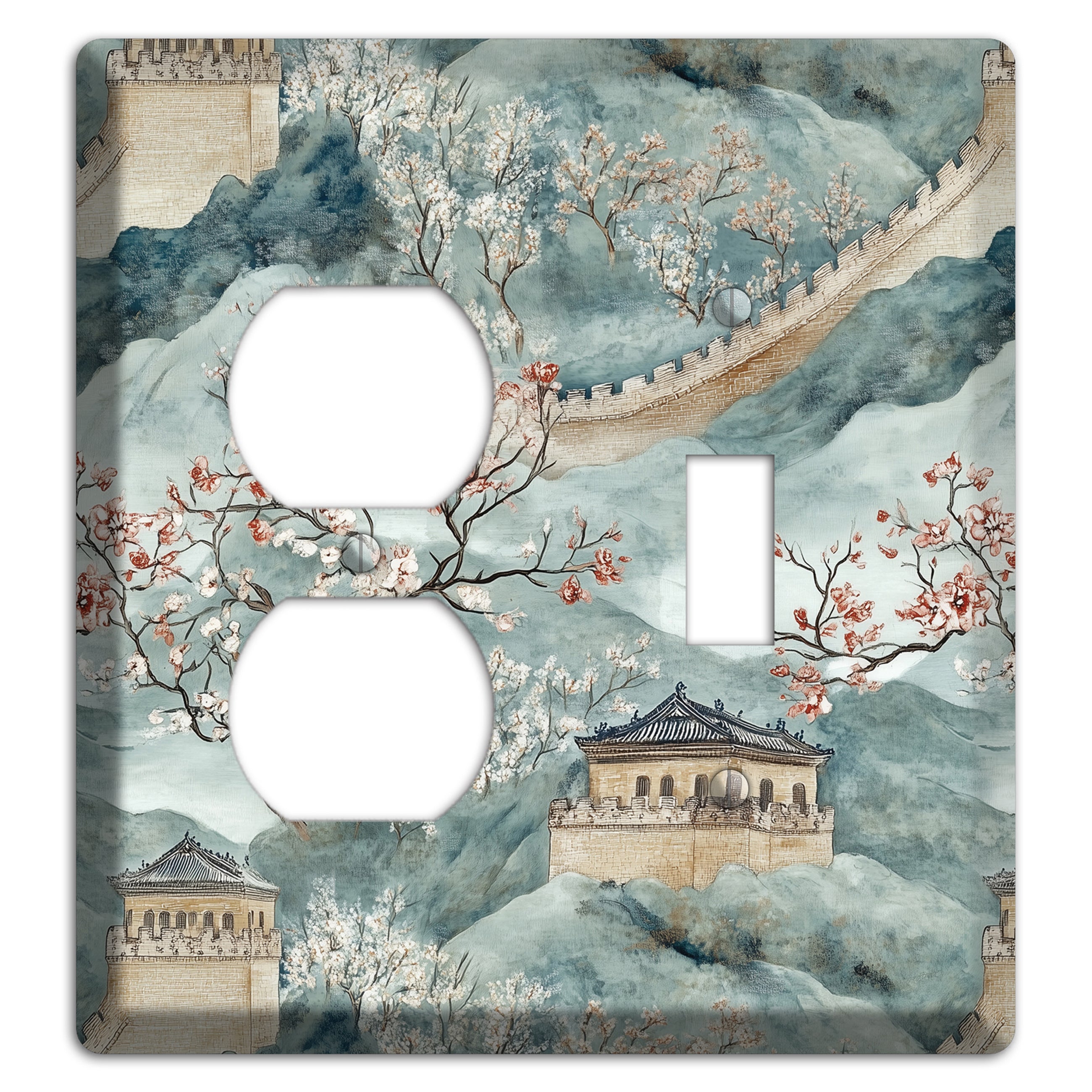 Rampart & Blossom Duplex / Toggle Wallplate