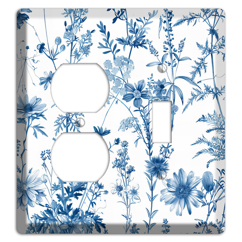 Meadow Pressed Blue Duplex / Toggle Wallplate