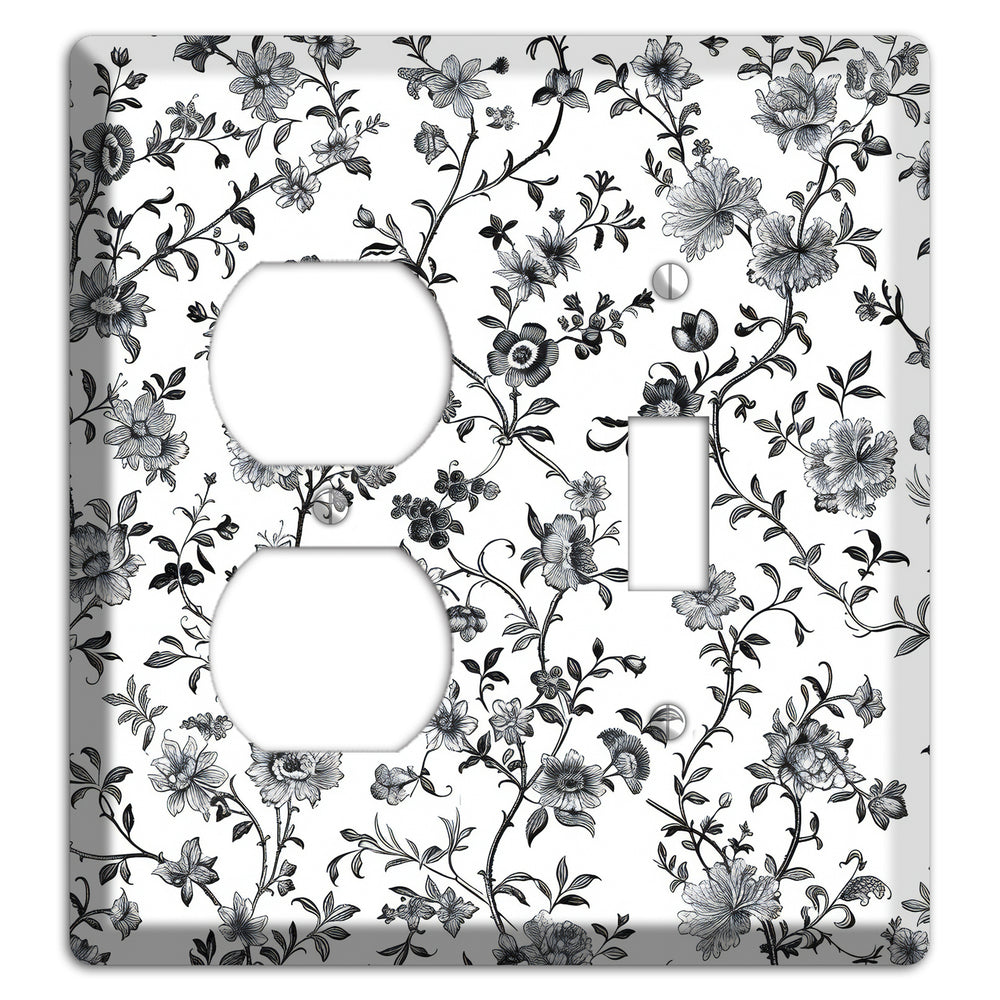 Ink & Ivory Thicket Duplex / Toggle Wallplate