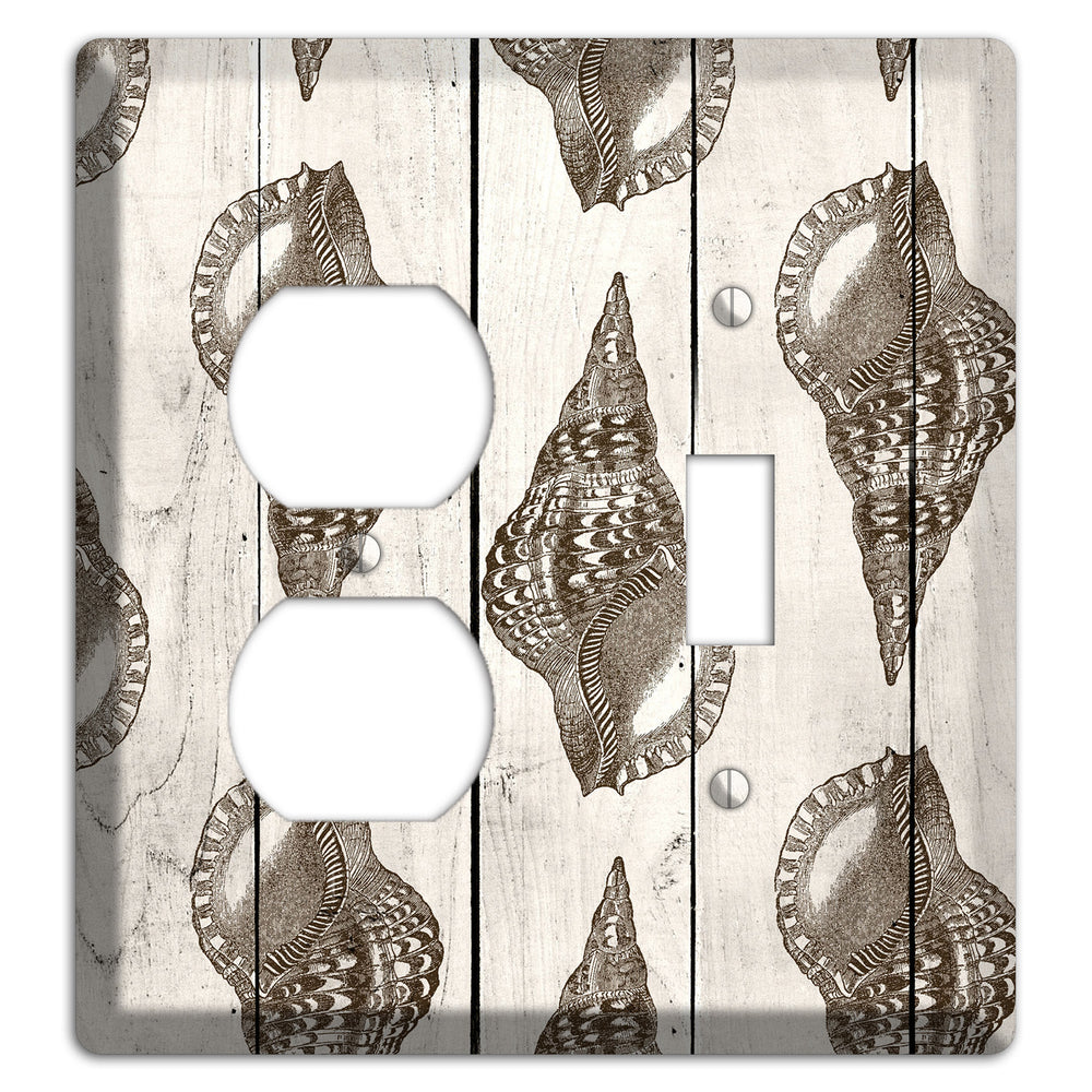 Shellbound Shore Duplex / Toggle Wallplate