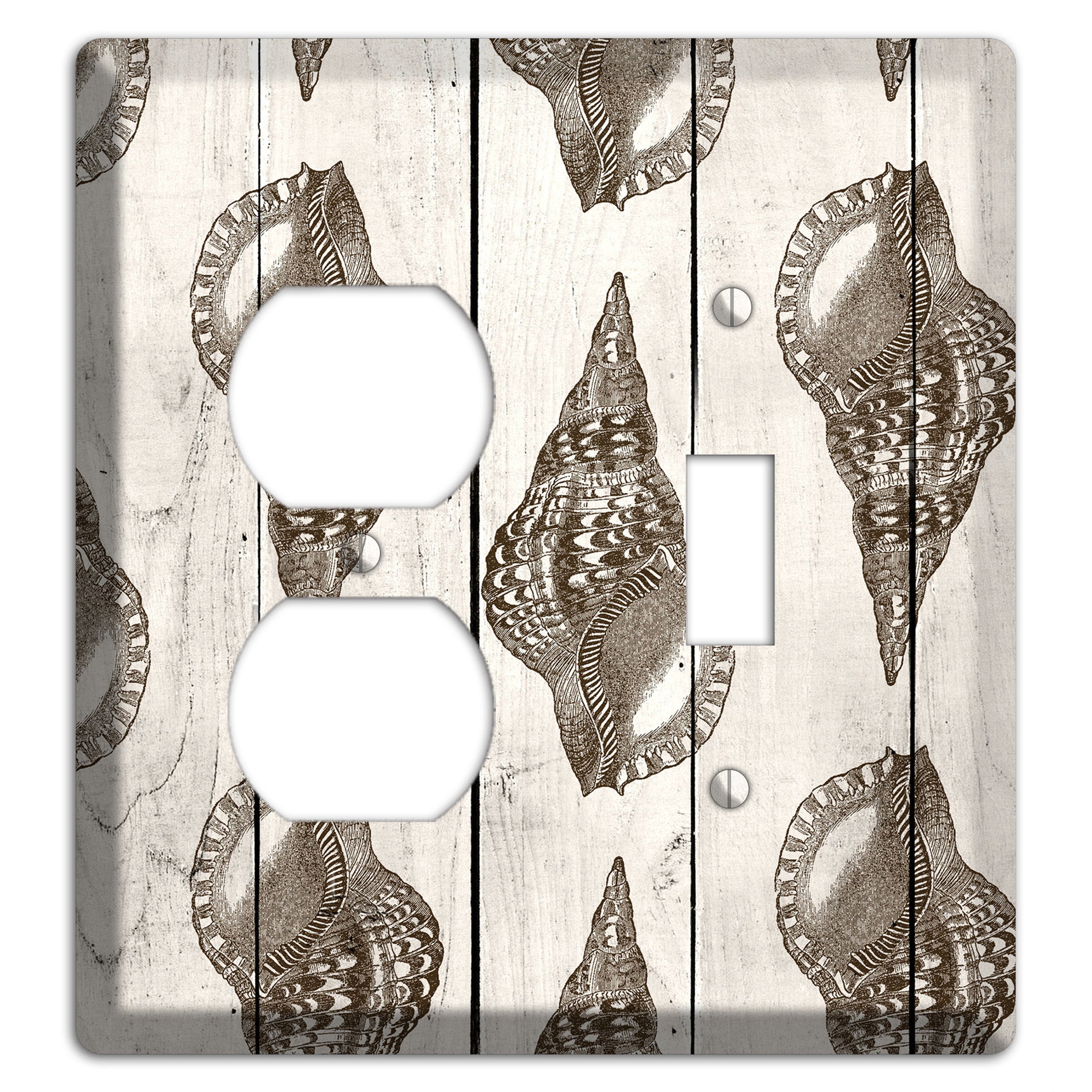 Shellbound Shore Duplex / Toggle Wallplate