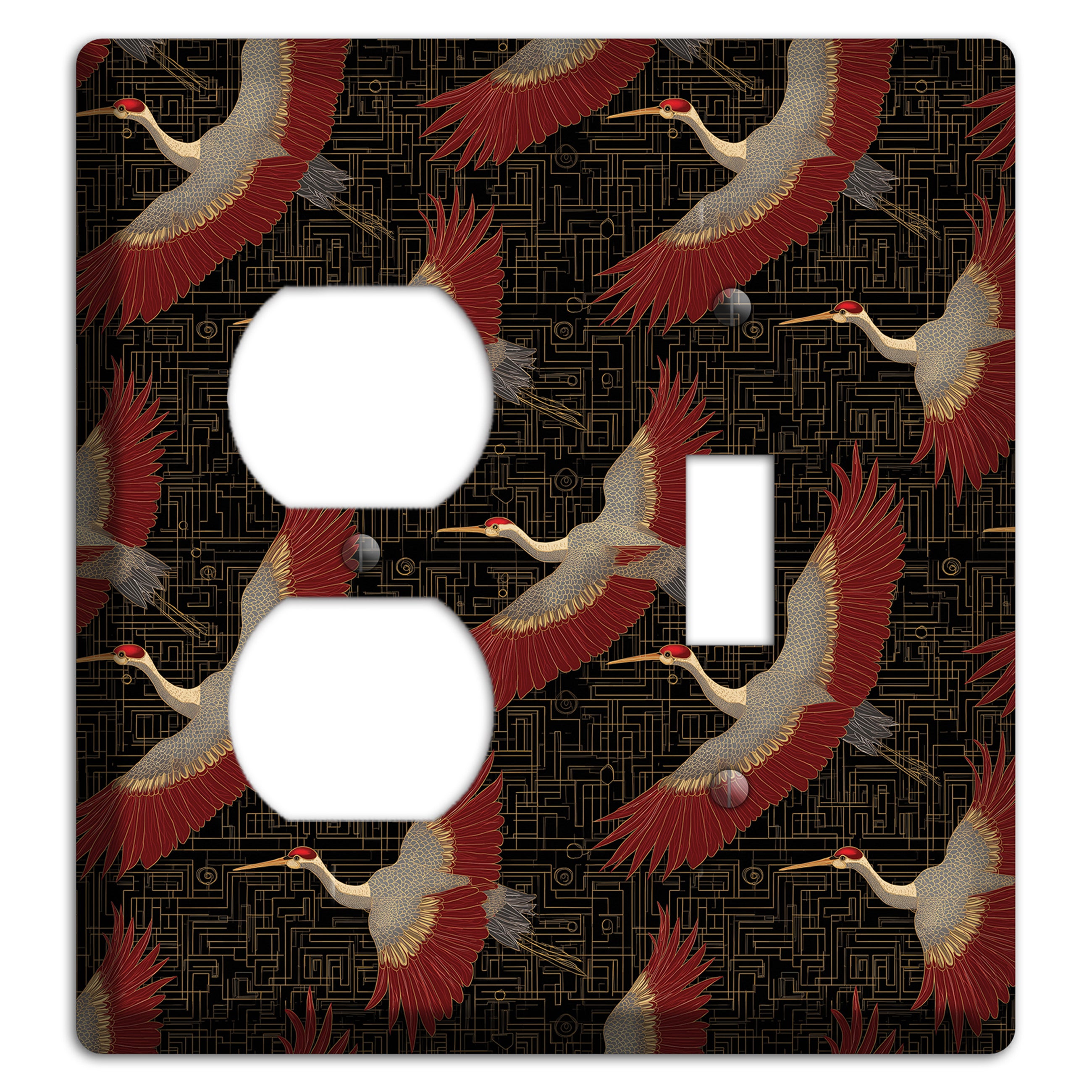 Scarlet Circuit Flight Duplex / Toggle Wallplate