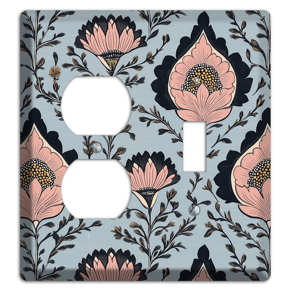 Lotus & Damask Dusk Duplex / Toggle Wallplate