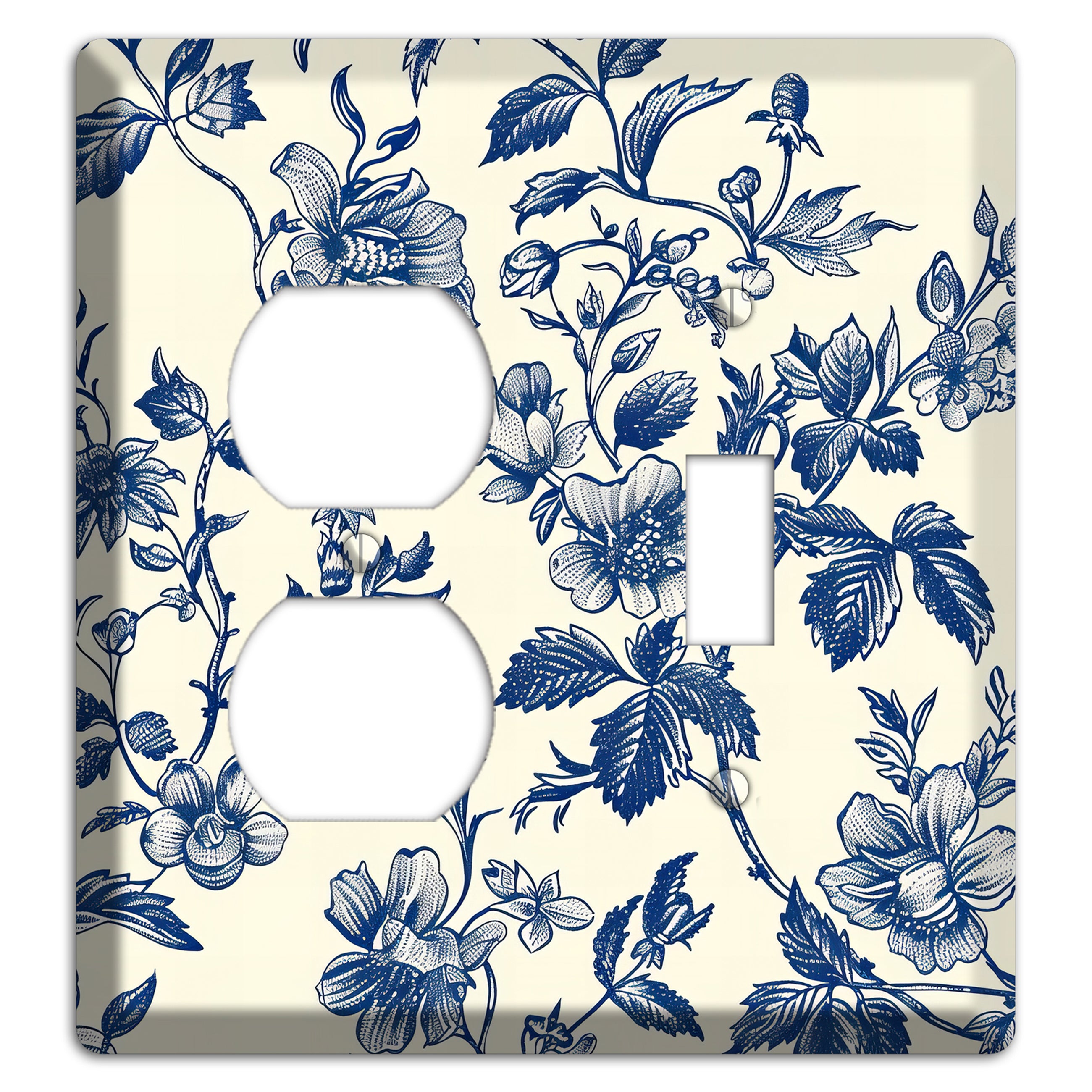 Garden Ink & Ivory Duplex / Toggle Wallplate
