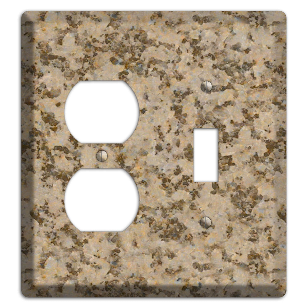Giallo Santa Cecilia Granite Duplex / Toggle Wallplate