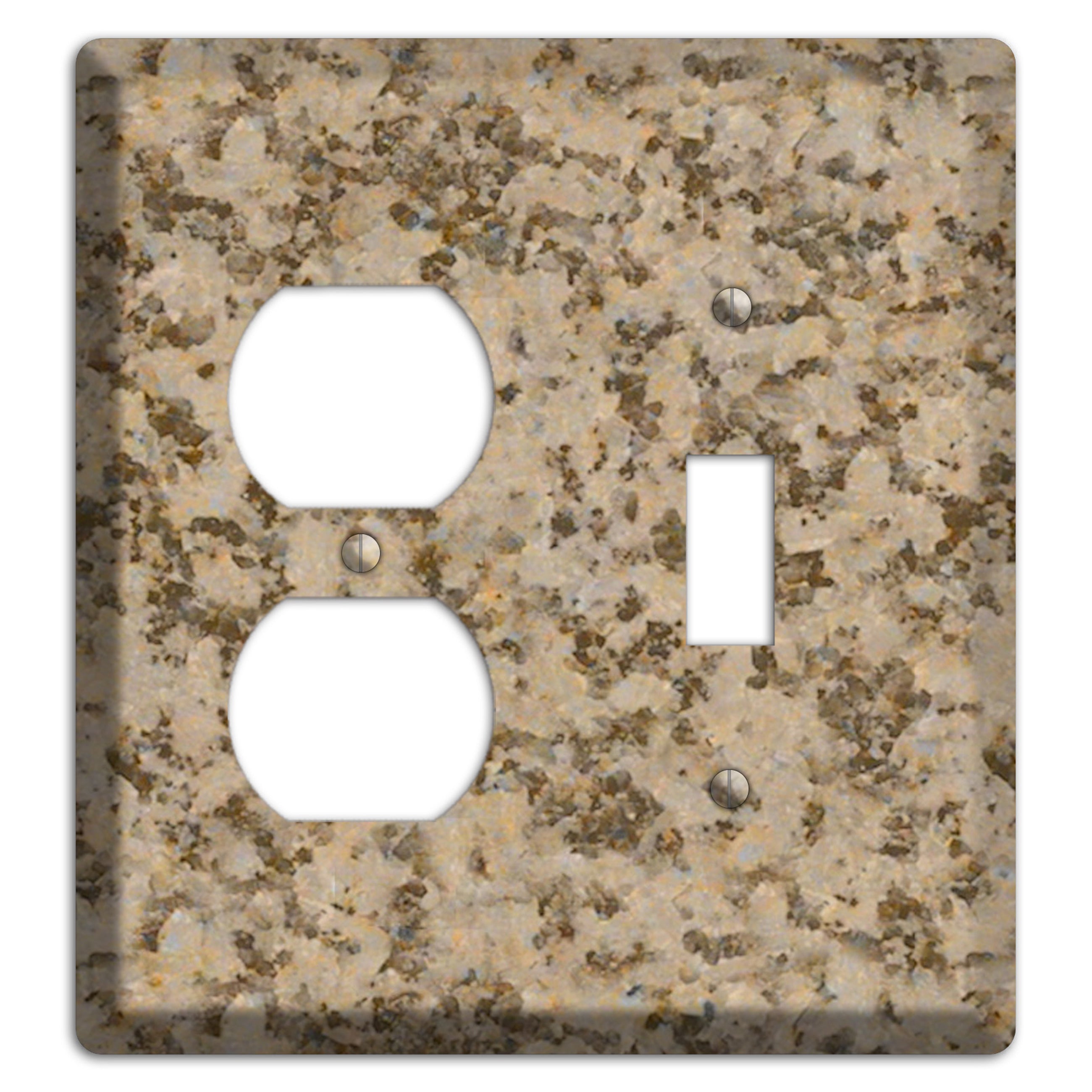 Giallo Santa Cecilia Granite Duplex / Toggle Wallplate