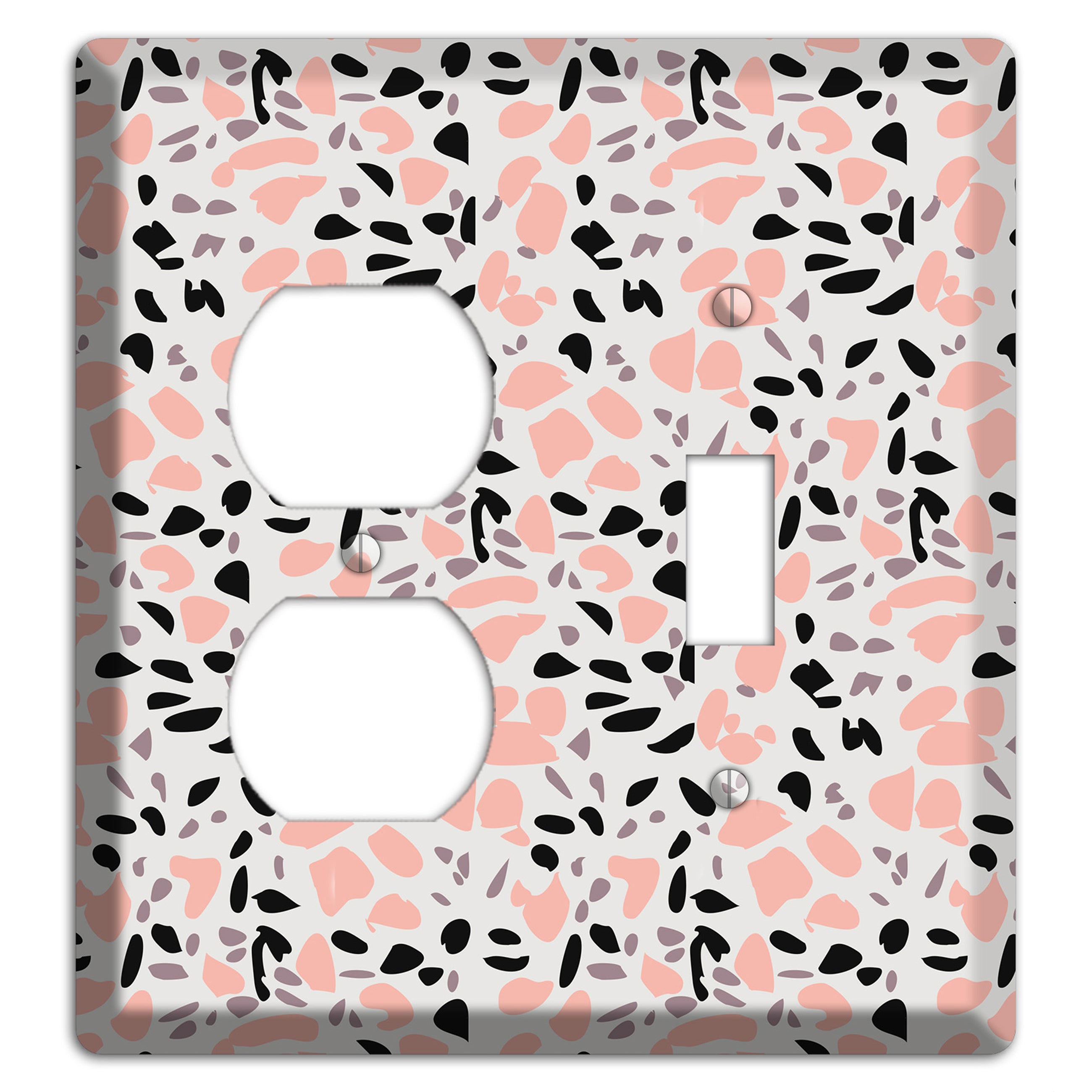 Rose Noir Confetti Duplex / Toggle Wallplate