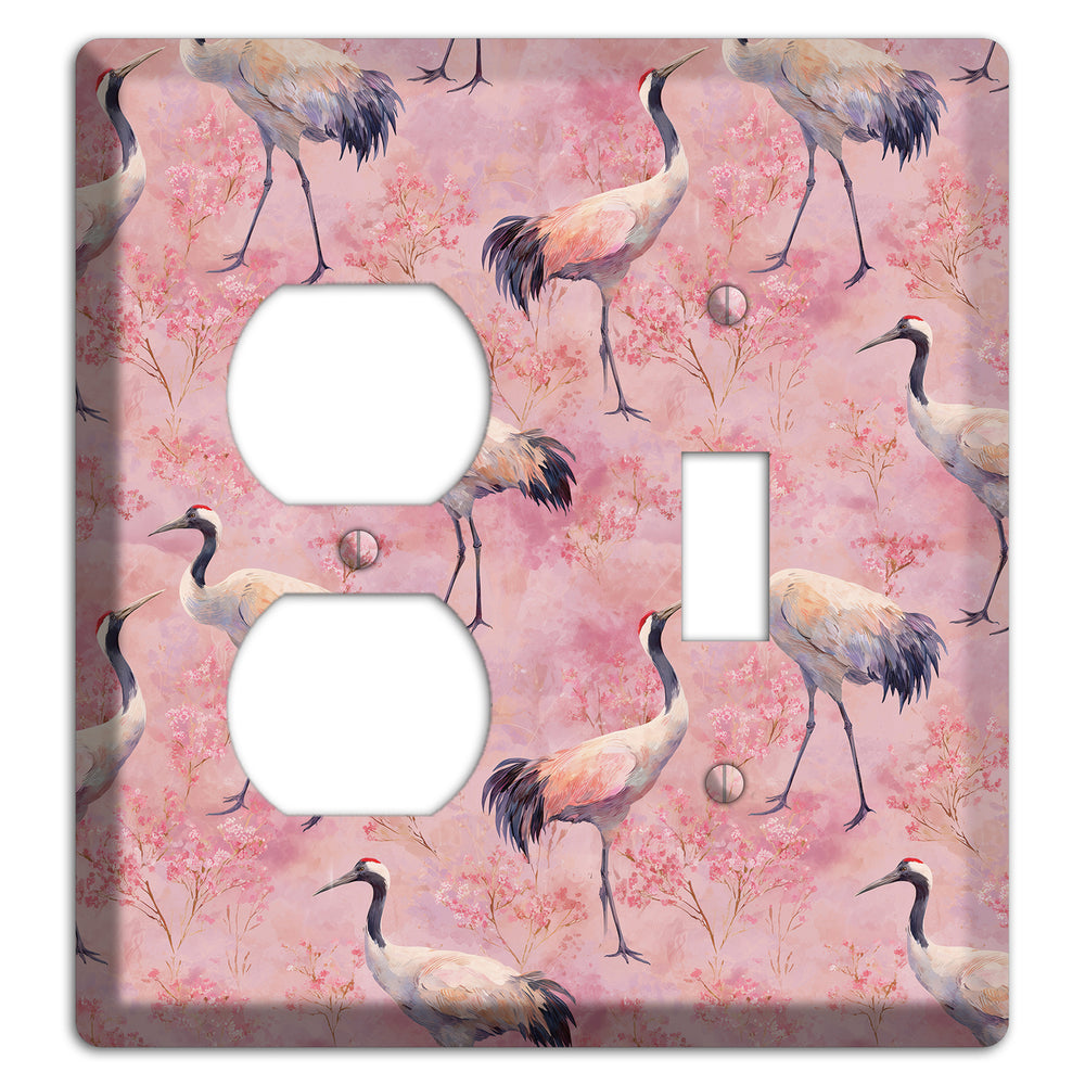 Blush Crane Reverie Duplex / Toggle Wallplate