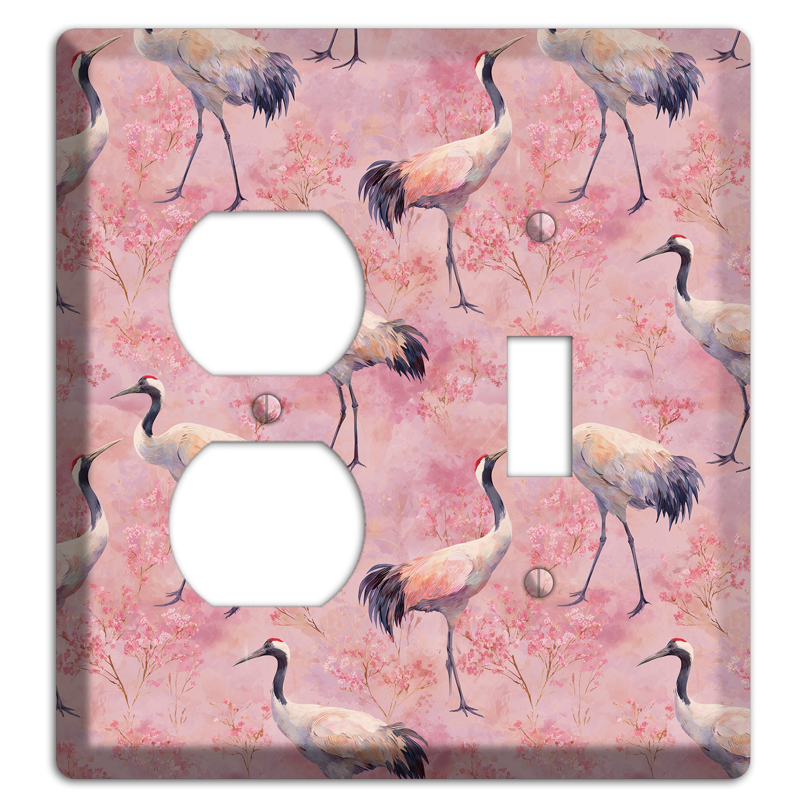 Blush Crane Reverie Duplex / Toggle Wallplate