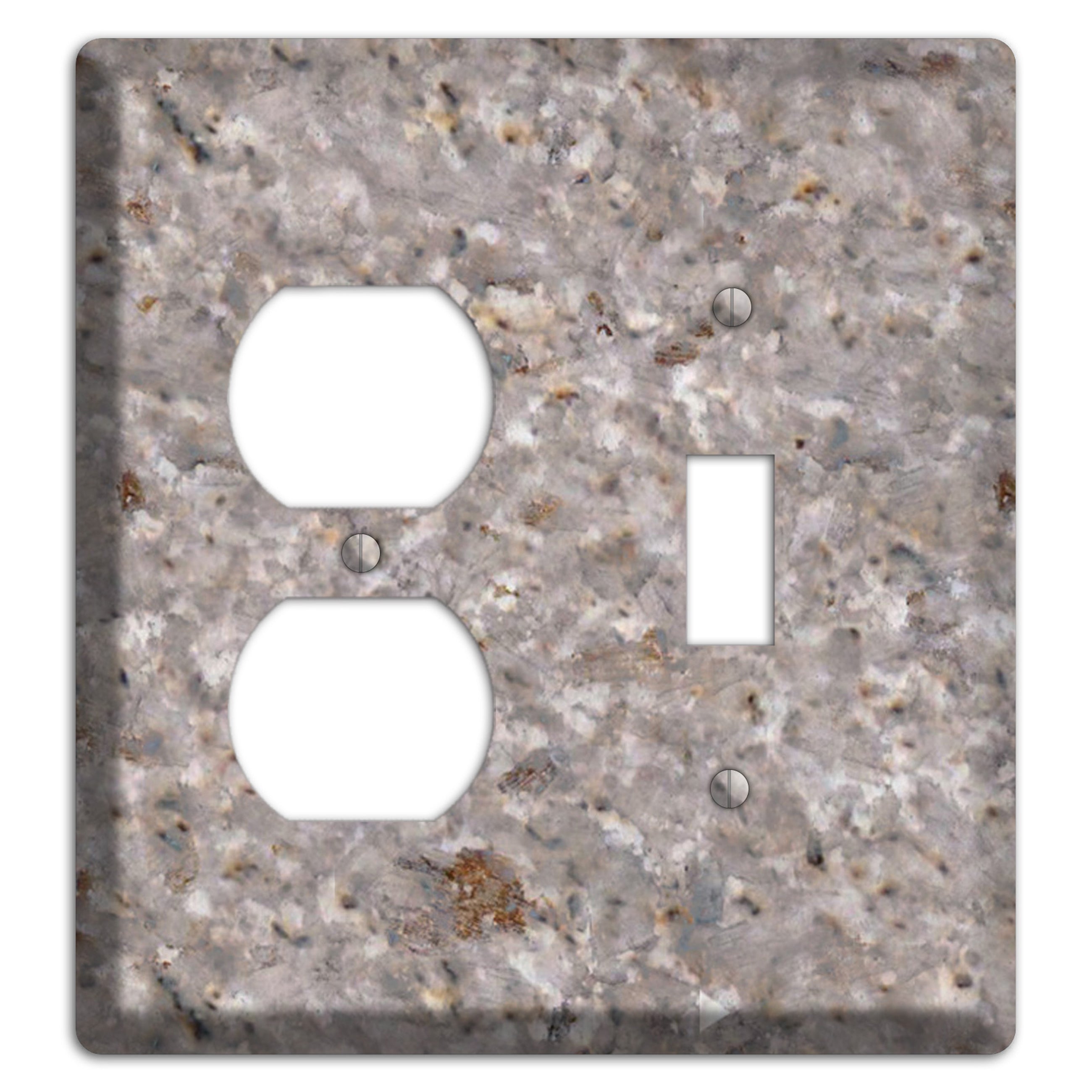 Kashmir White Granite Duplex / Toggle Wallplate
