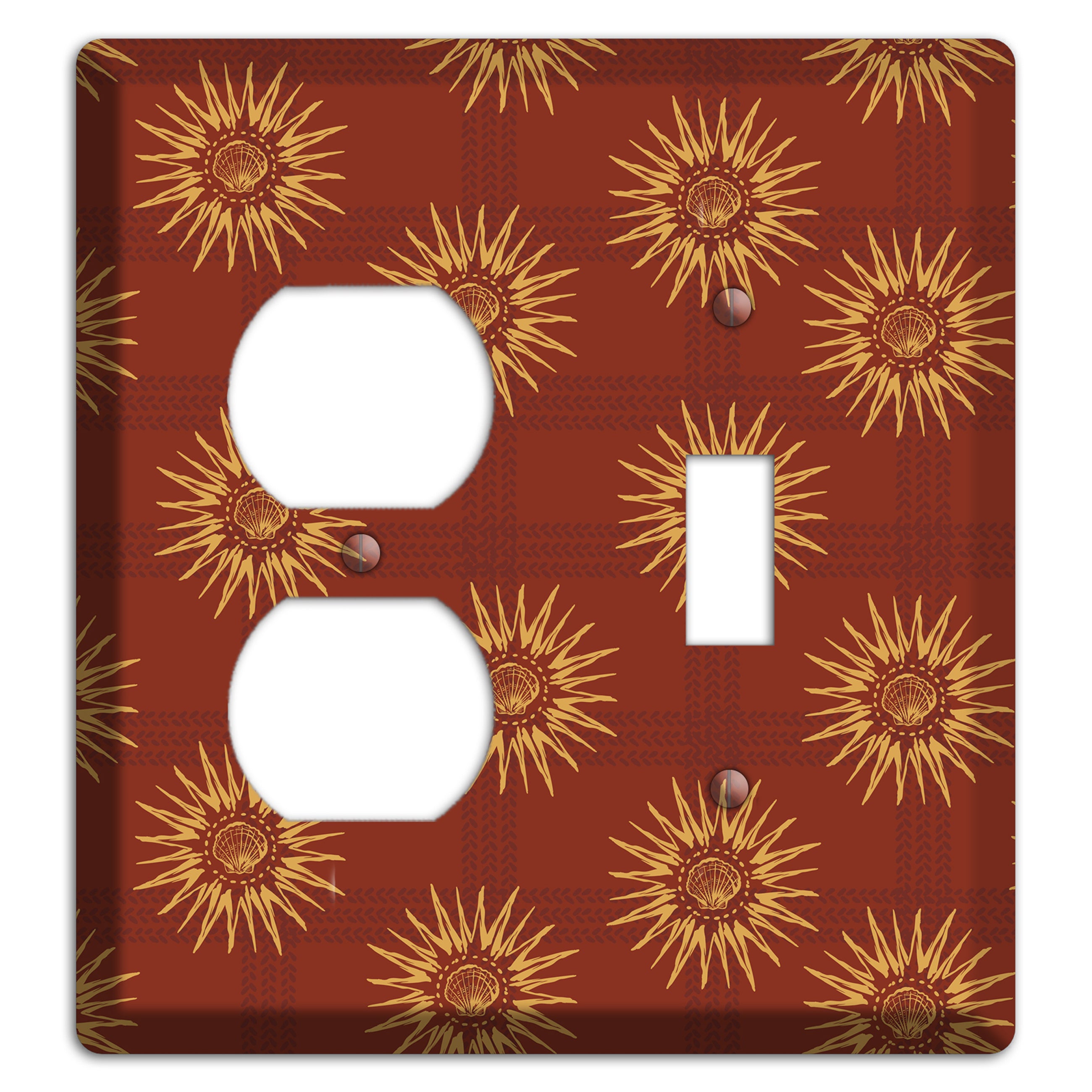Russet Sun Plaid Duplex / Toggle Wallplate
