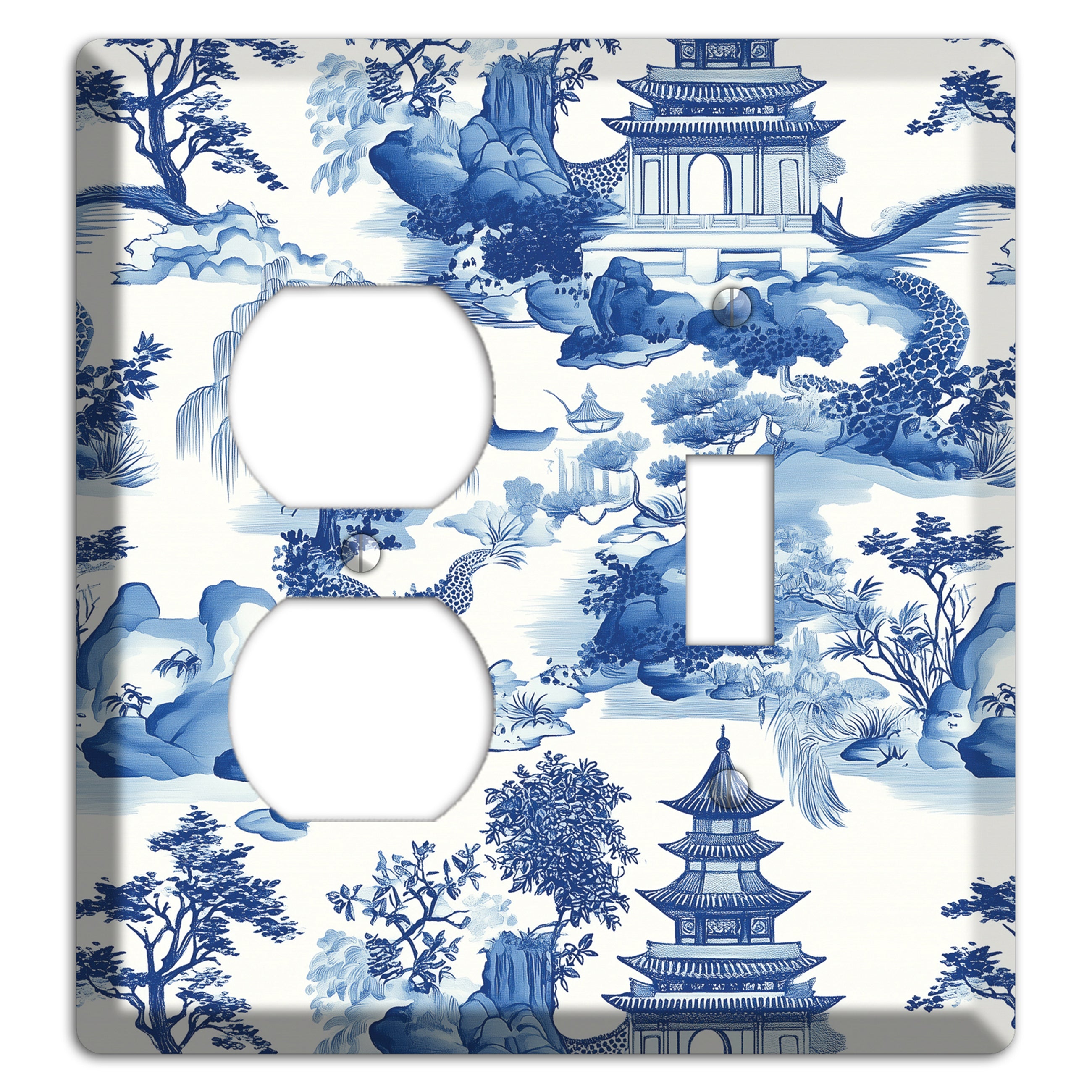 Willow & Pagoda Duplex / Toggle Wallplate