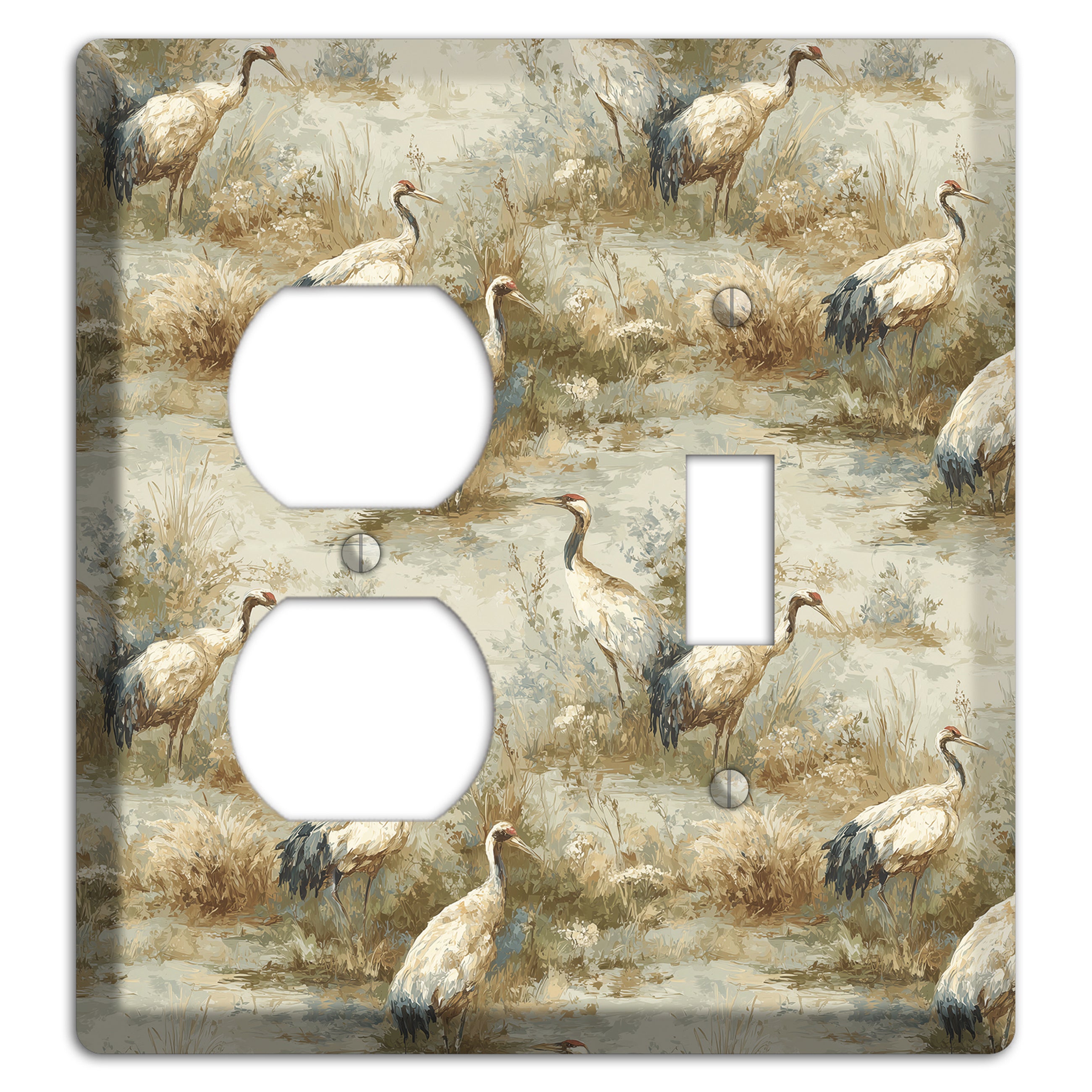 Marshland Crane Reverie Duplex / Toggle Wallplate