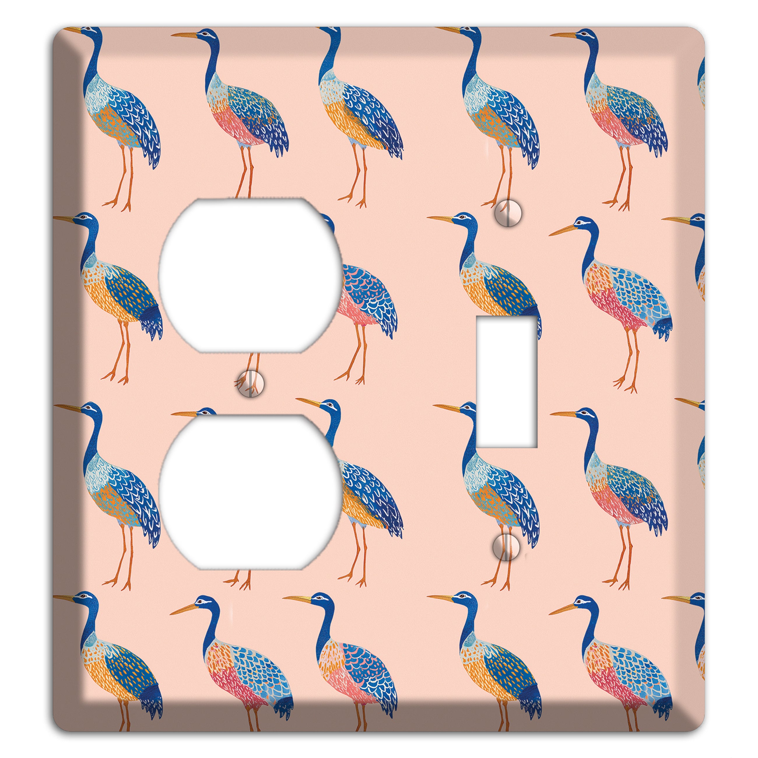 Blush Heron Parade Duplex / Toggle Wallplate