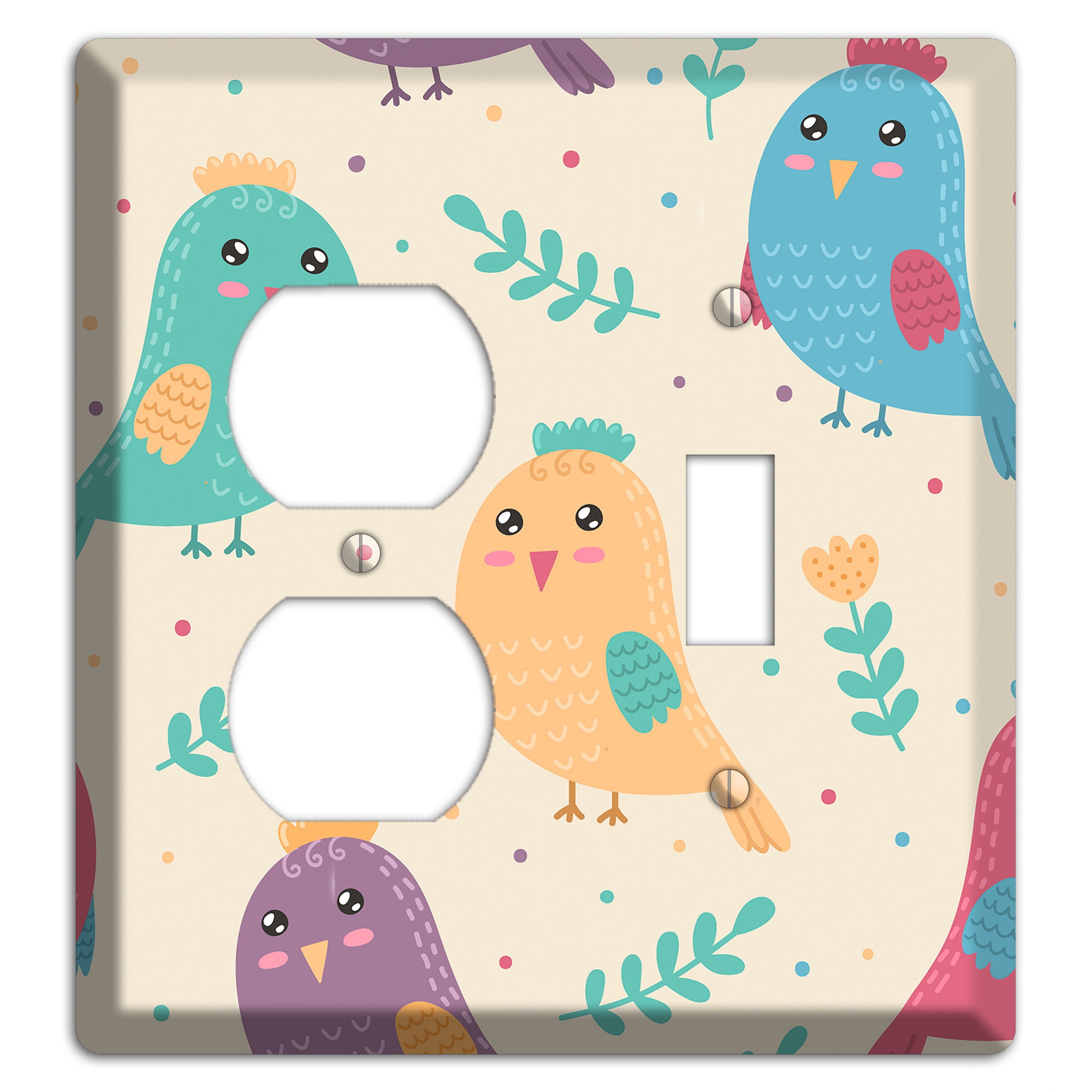 Jungle Giggles (Light) Duplex / Toggle Wallplate