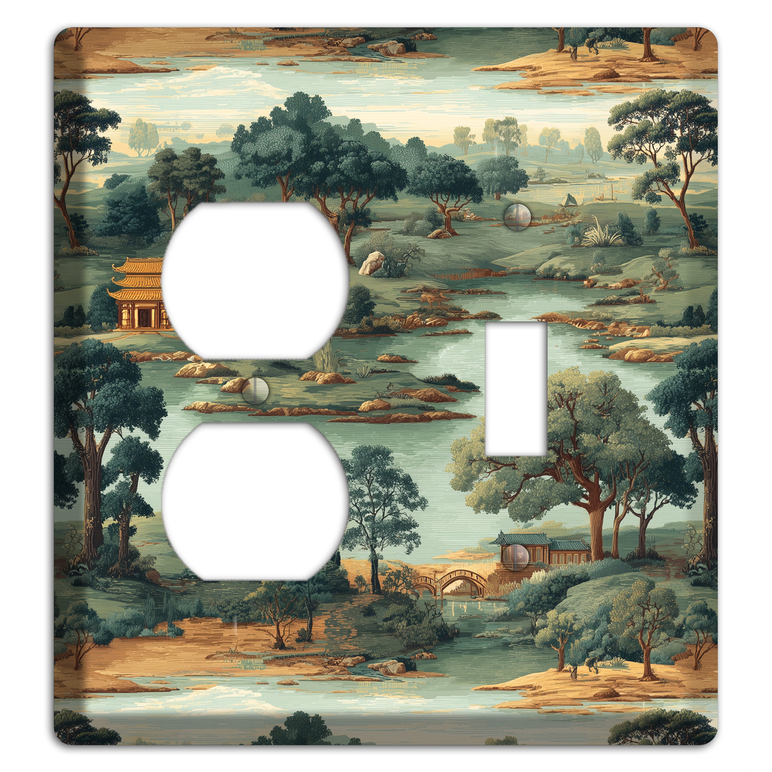 Pavilion and Stream Duplex / Toggle Wallplate