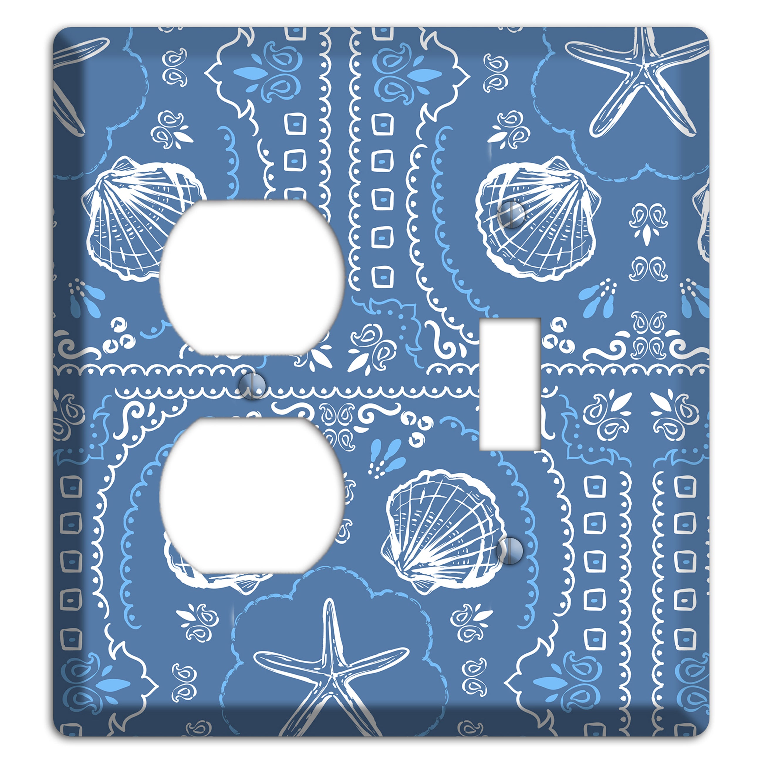 Cerulean Bandana Shore Duplex / Toggle Wallplate