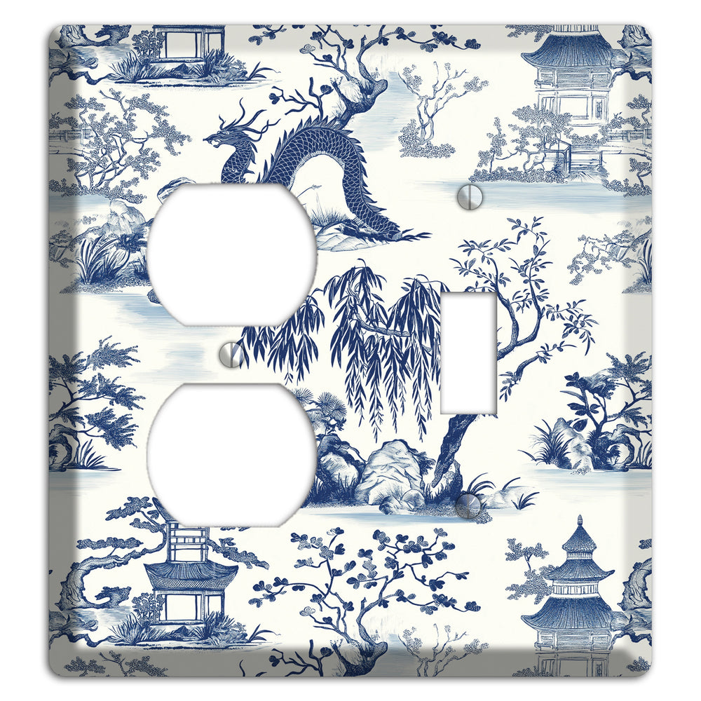 Dragon & Pagoda Duplex / Toggle Wallplate
