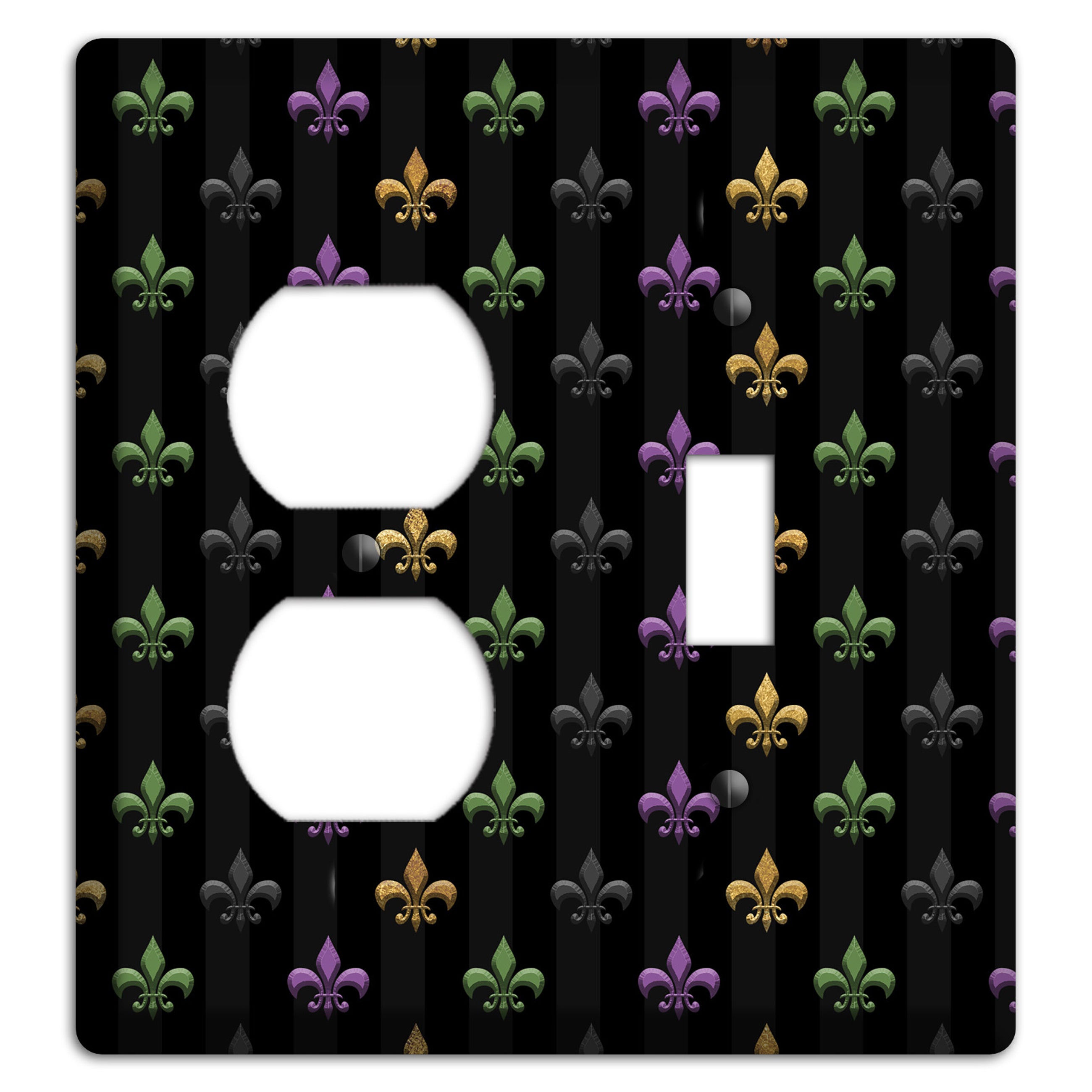 Midnight Fleur Duplex / Toggle Wallplate