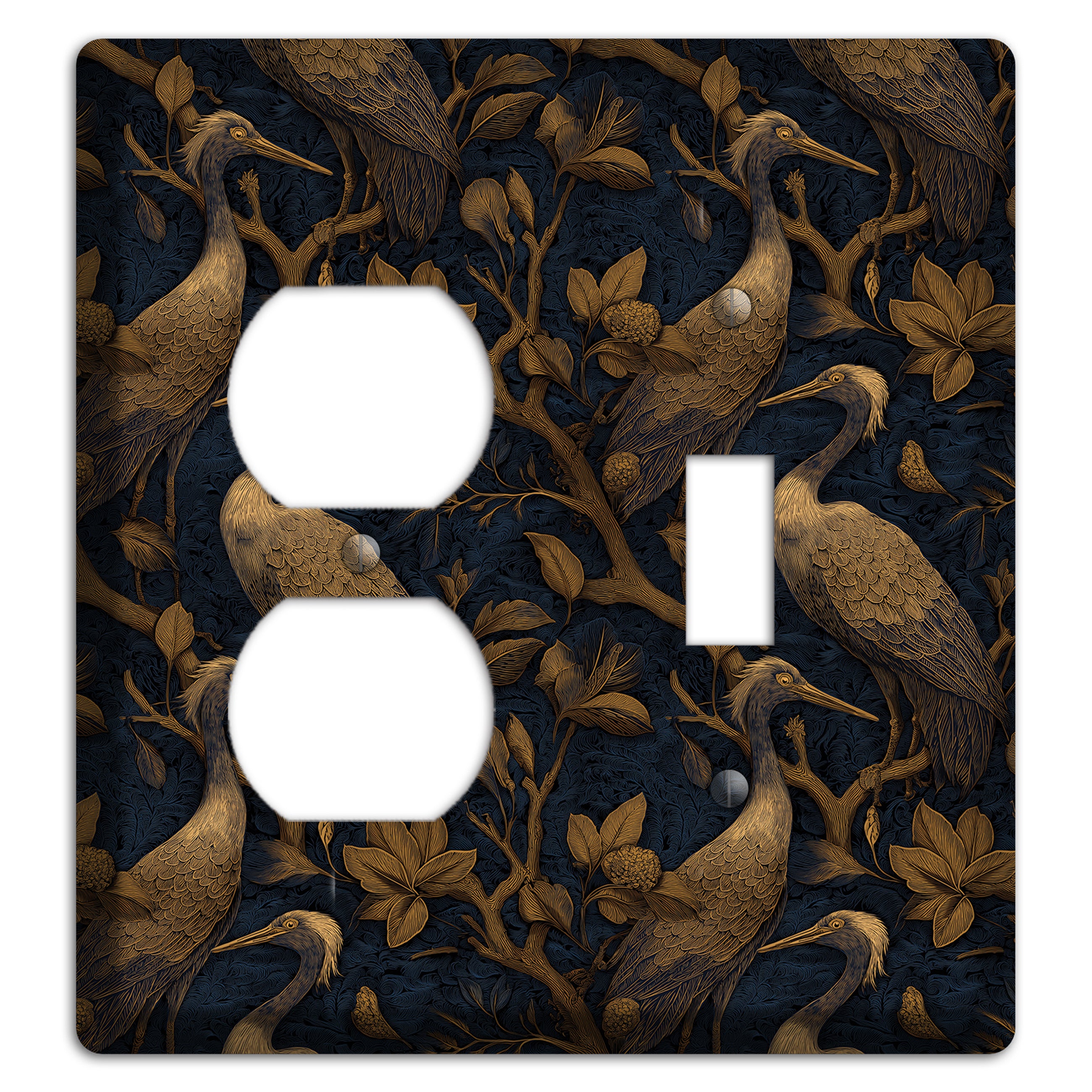 Gilded Heron Dusk Duplex / Toggle Wallplate