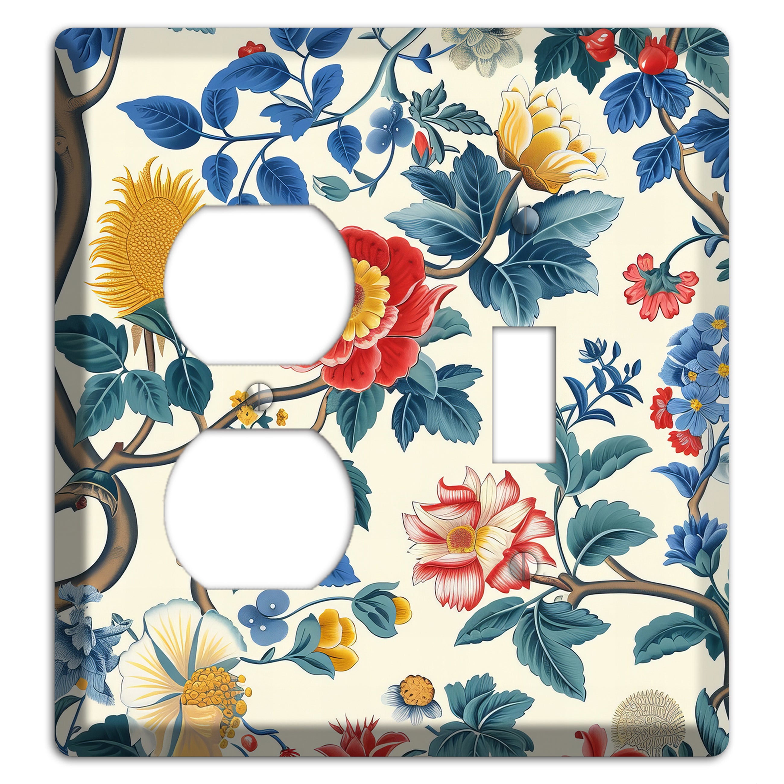 Tangled Bloom Tapestry Duplex / Toggle Wallplate