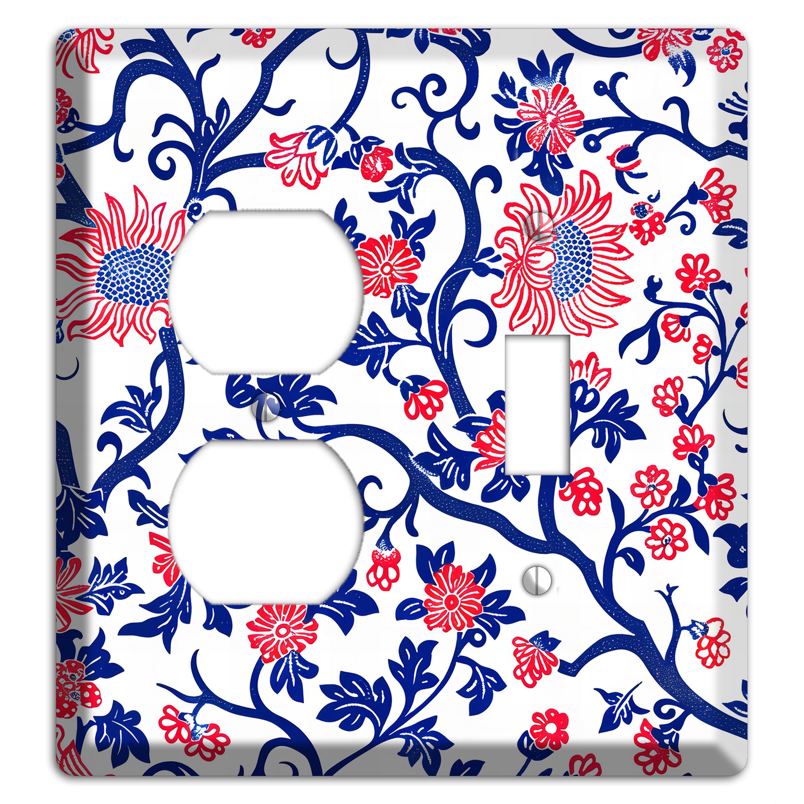 Crimson Vine Riot Duplex / Toggle Wallplate