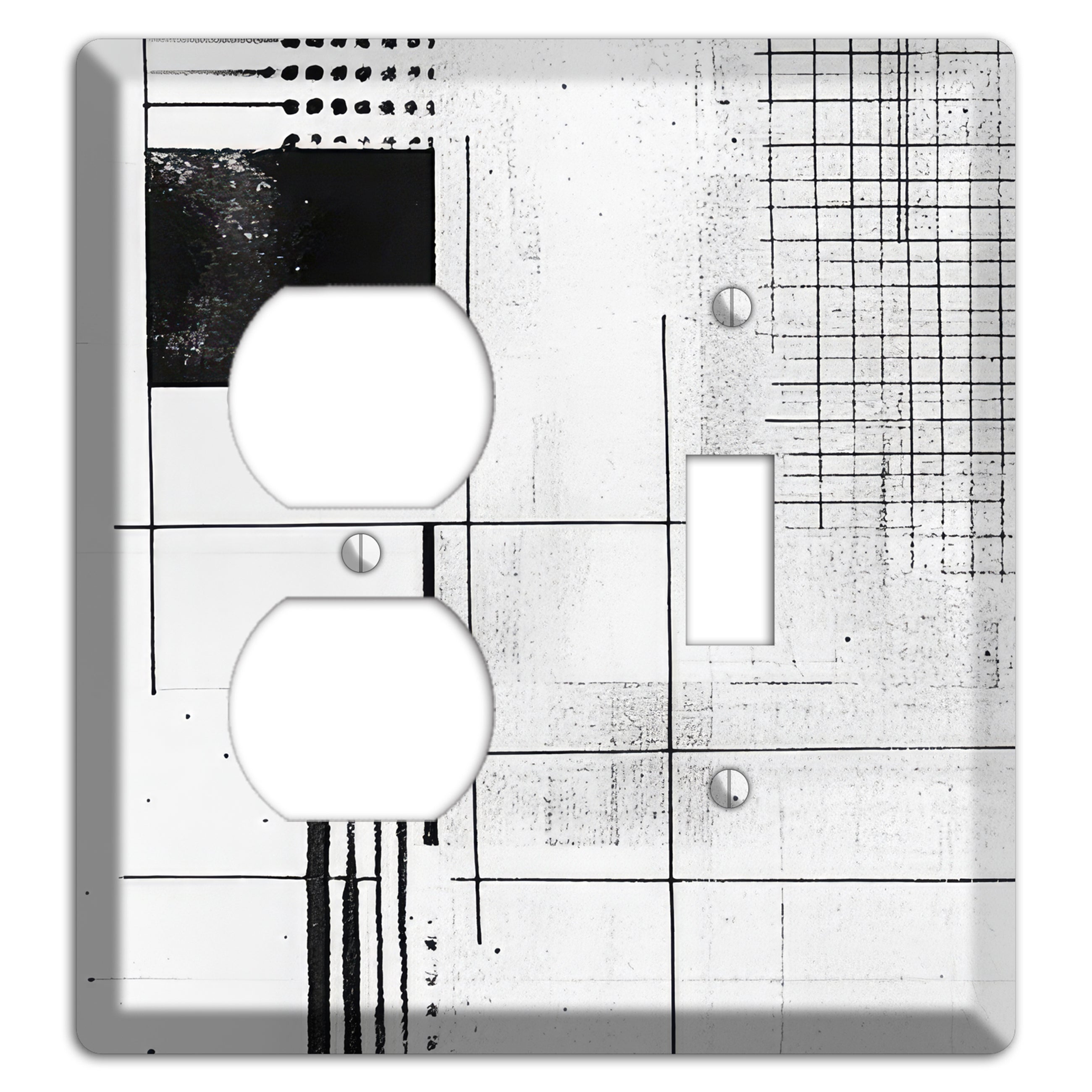 Drafting Table Ghost Duplex / Toggle Wallplate