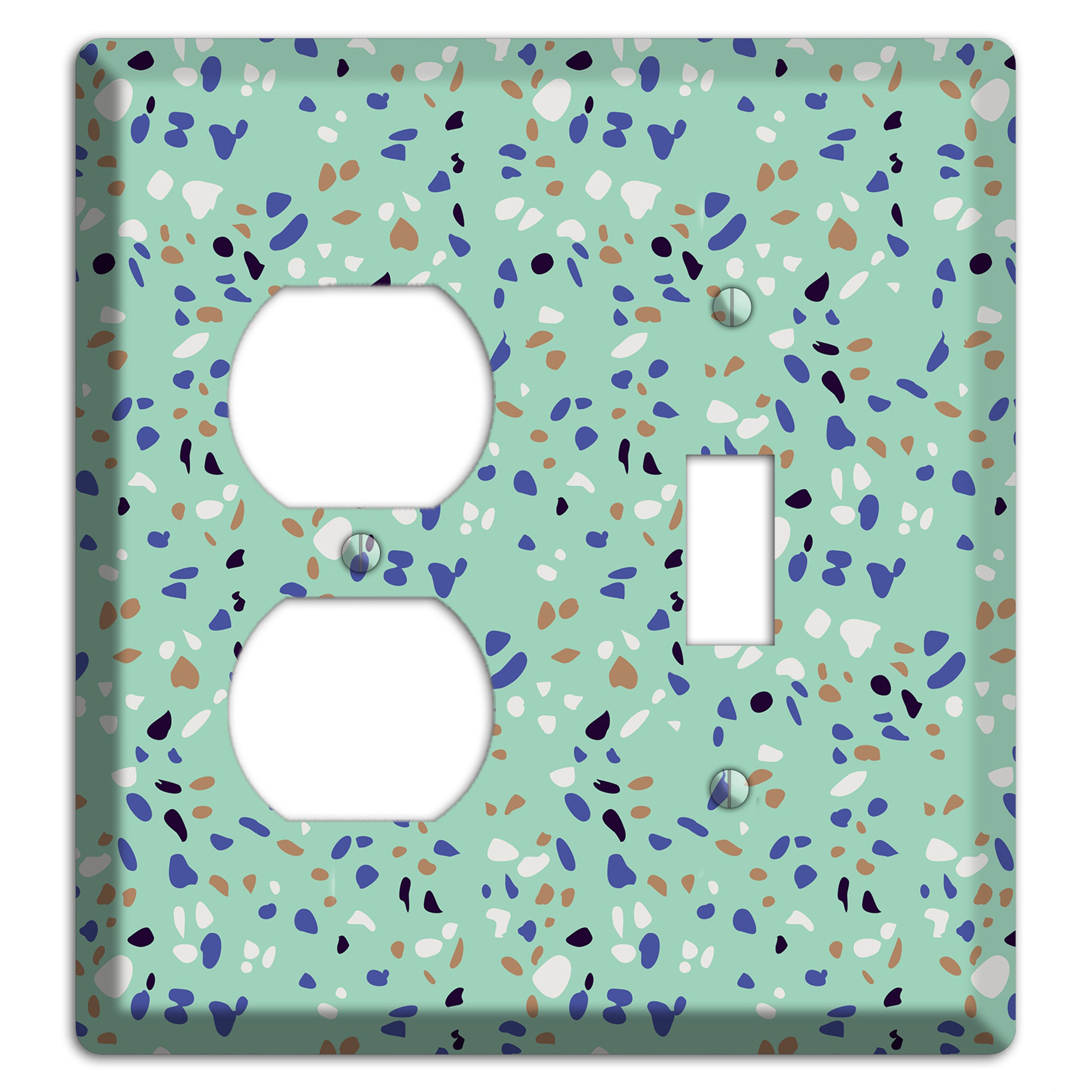 Sea Breeze Confetti Duplex / Toggle Wallplate