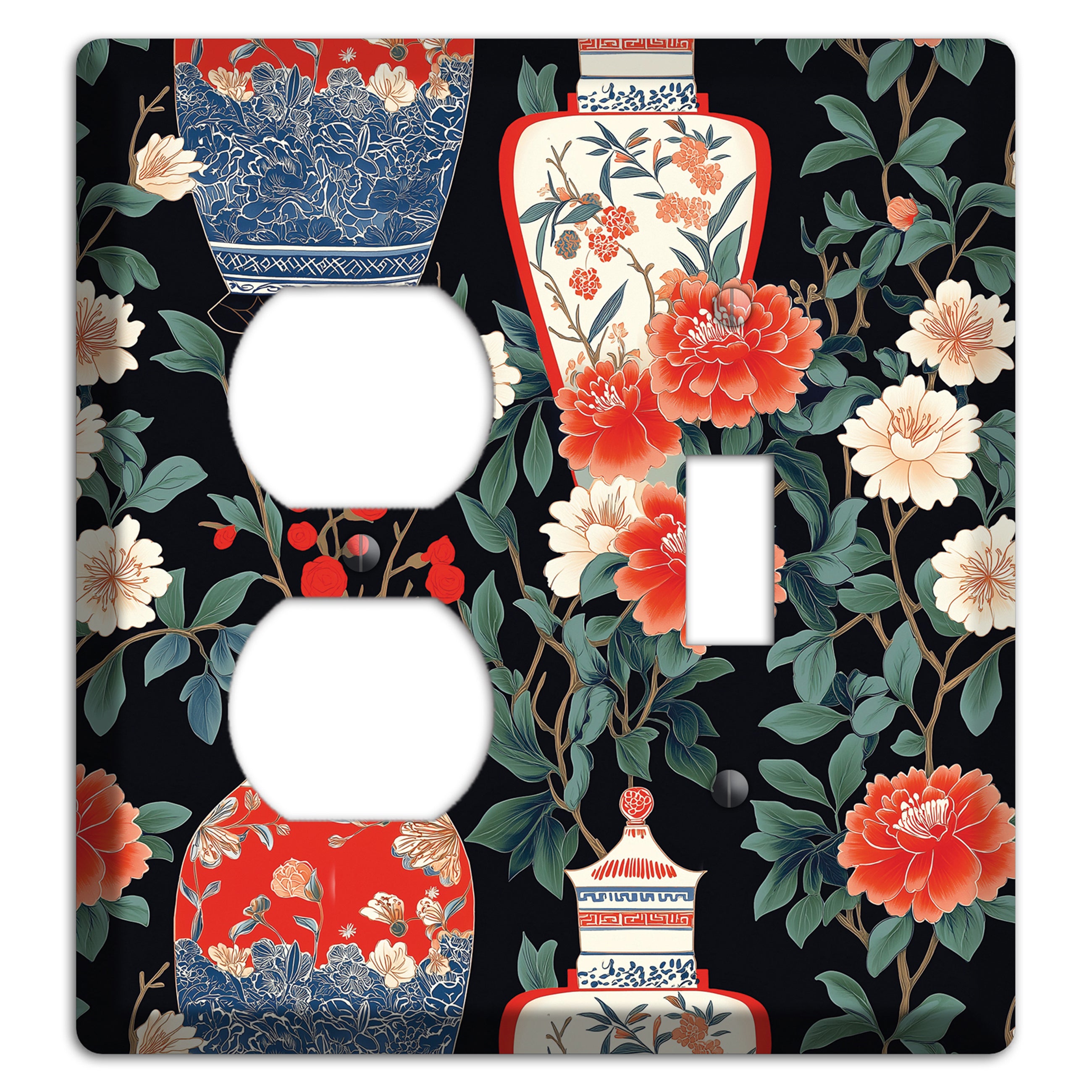 Porcelain Garden Dusk Duplex / Toggle Wallplate