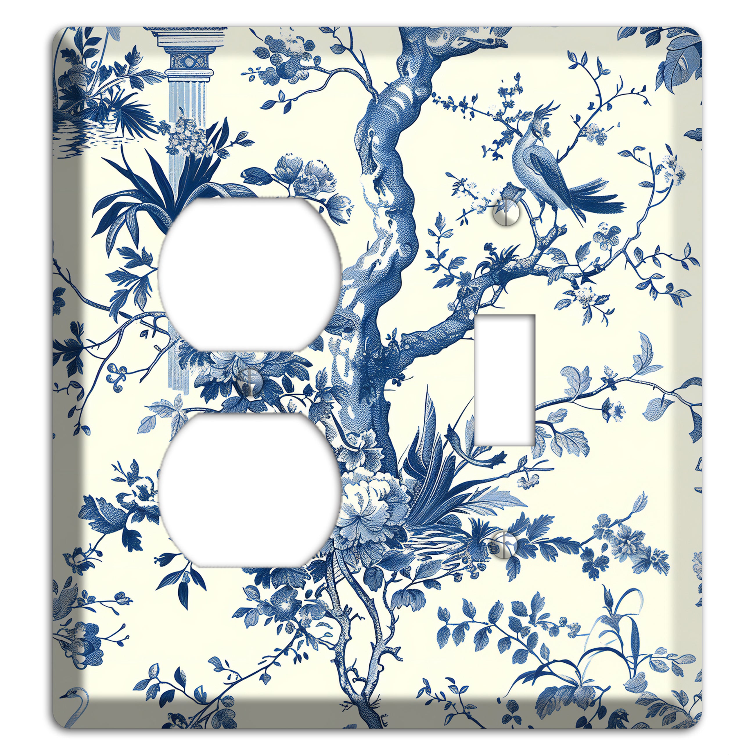 Pagoda & Plume Duplex / Toggle Wallplate