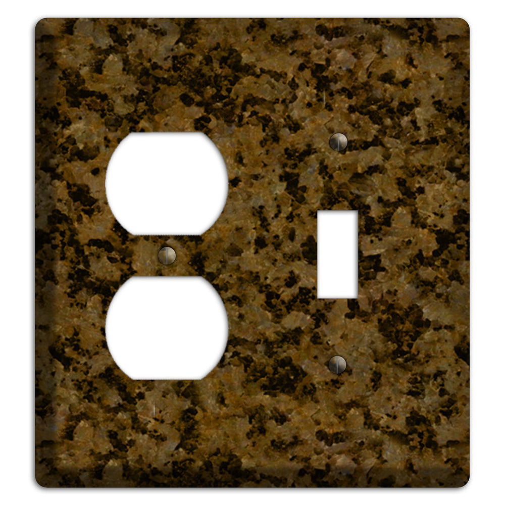 Tropic Brown Granite Duplex / Toggle Wallplate