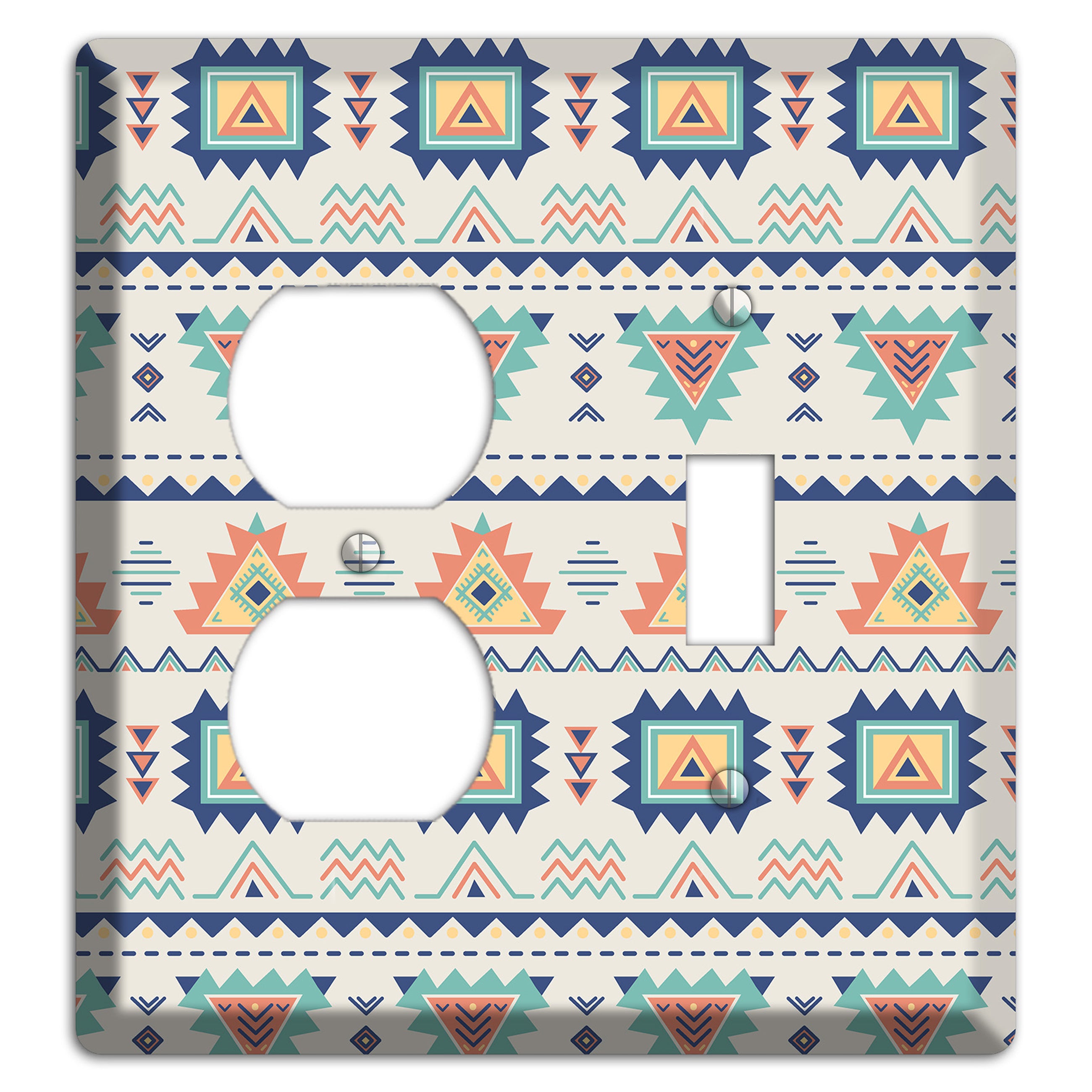 Desert Geometry Duplex / Toggle Wallplate