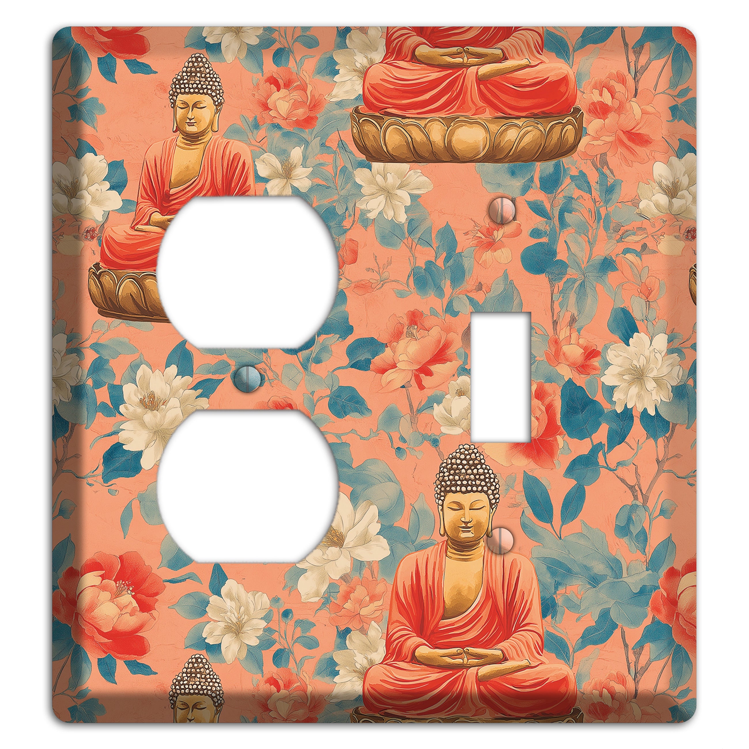 Lotus & Coral Duplex / Toggle Wallplate