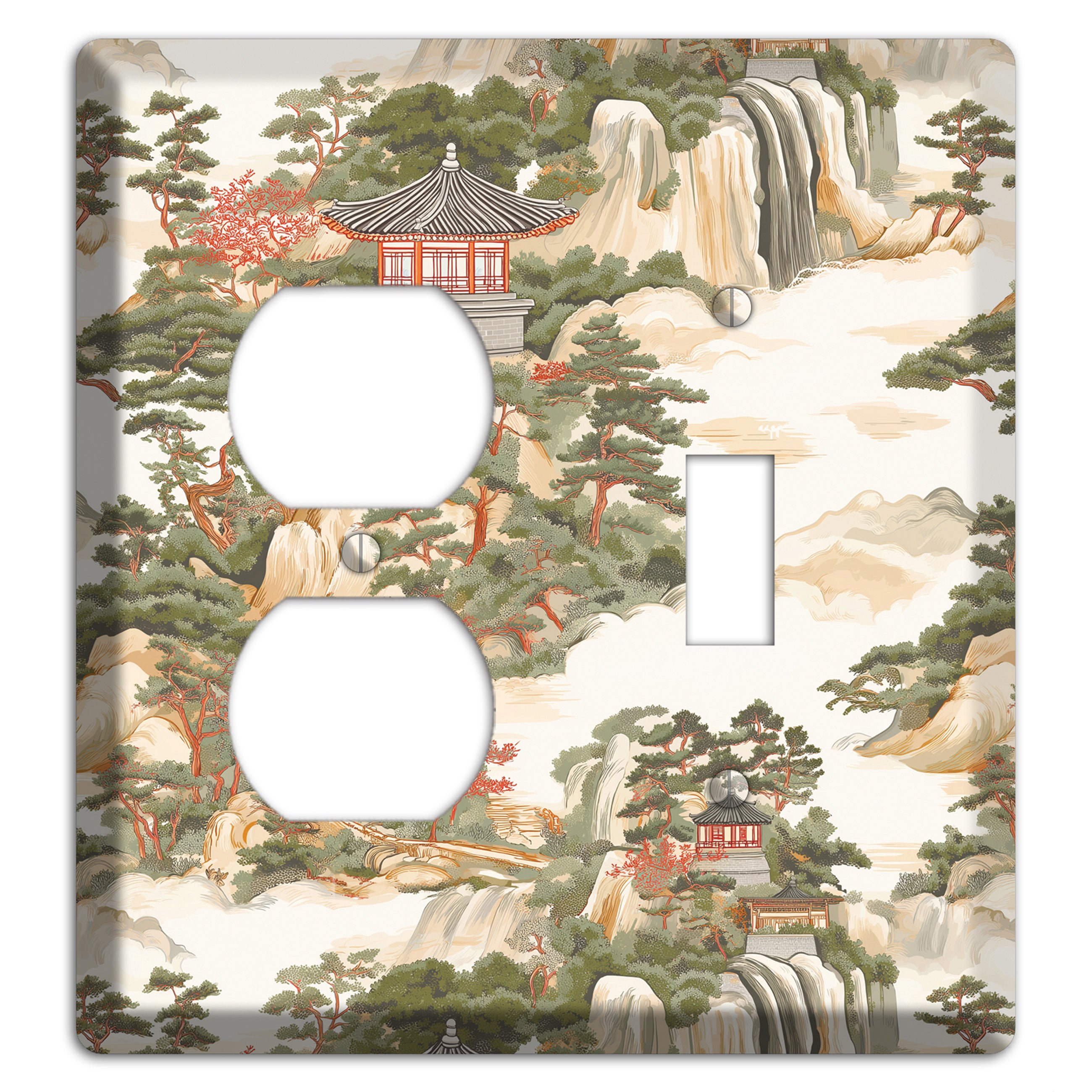Mountain Pavilion Mist Duplex / Toggle Wallplate