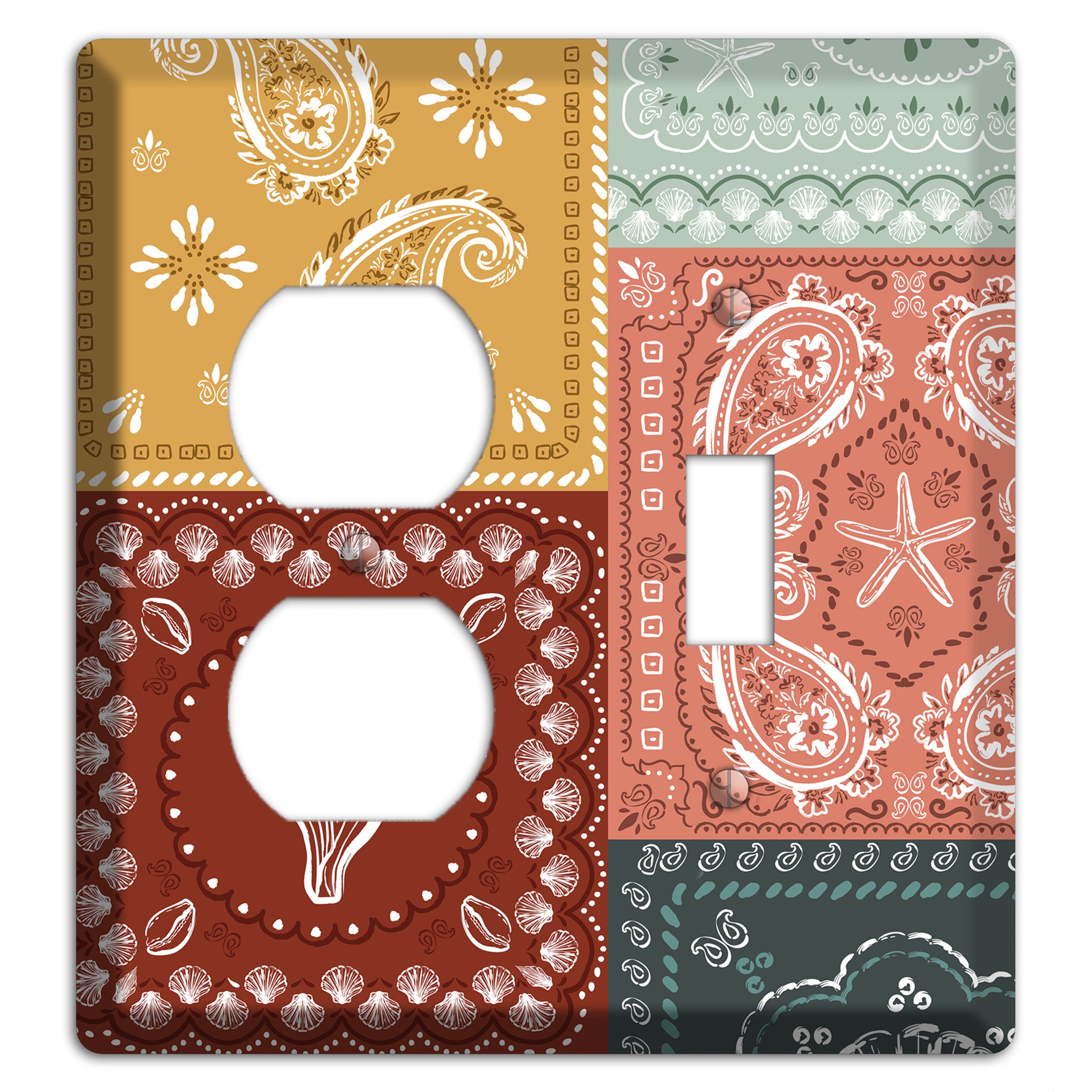 Patchwork Shore Reverie Duplex / Toggle Wallplate