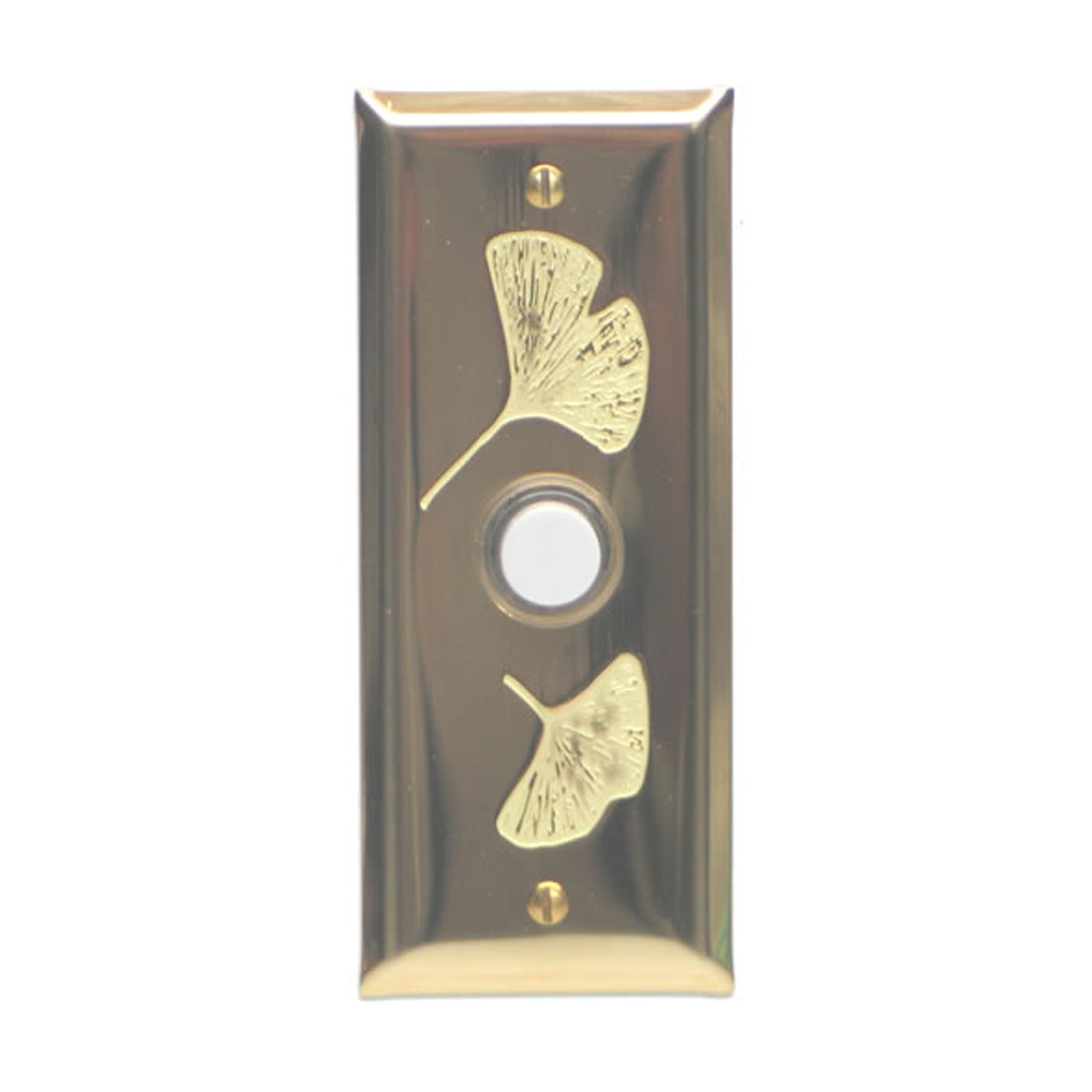 Ginkgo Doorbell - Solid Brass